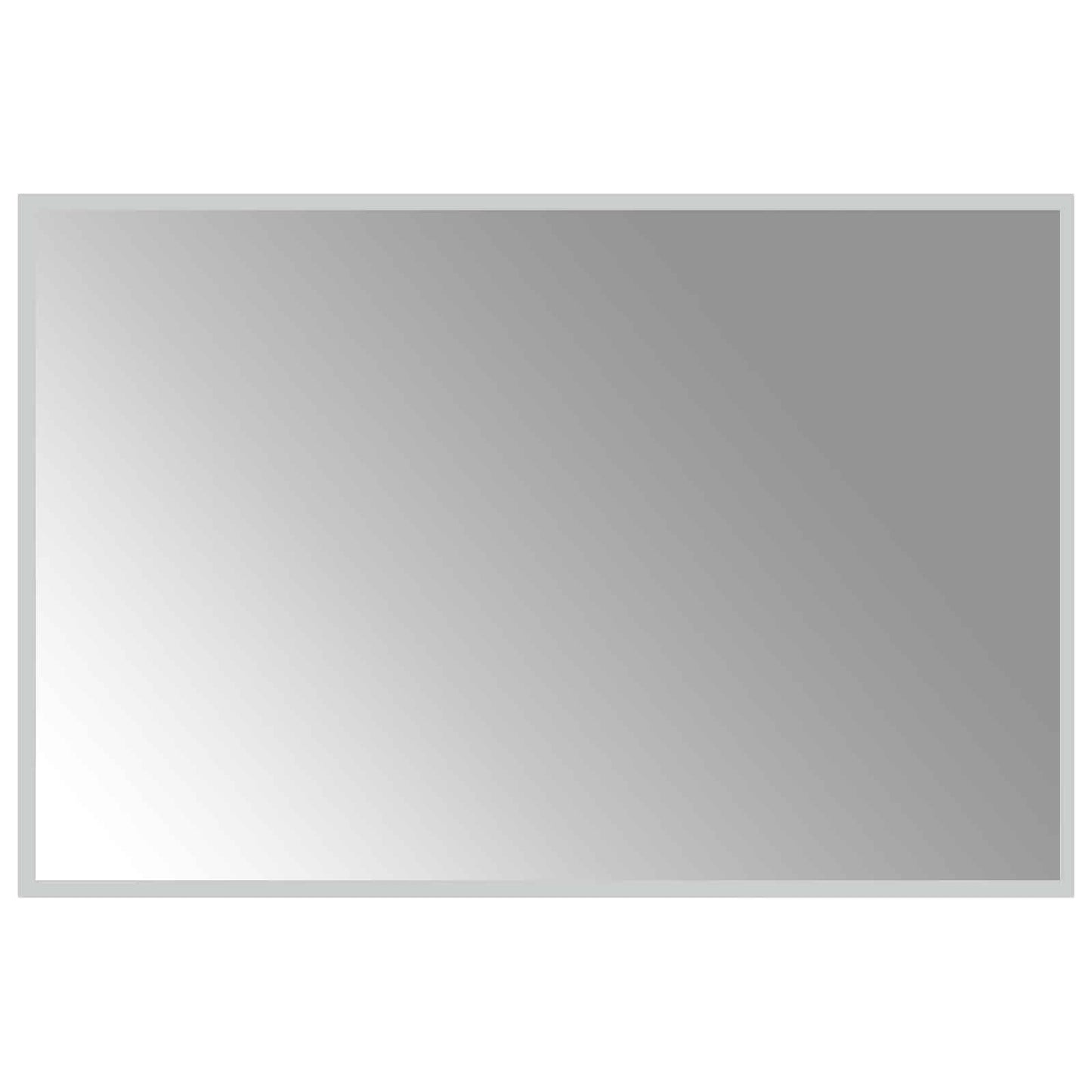 LED-Badezimmerspiegel Transparent 90 x 60 cm Gehärtetes Glas