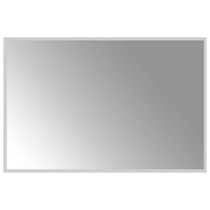LED-Badezimmerspiegel Transparent 90 x 60 cm Gehärtetes Glas