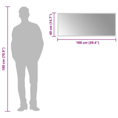 LED-Badezimmerspiegel Transparent 100 x 40 cm Gehärtetes Glas