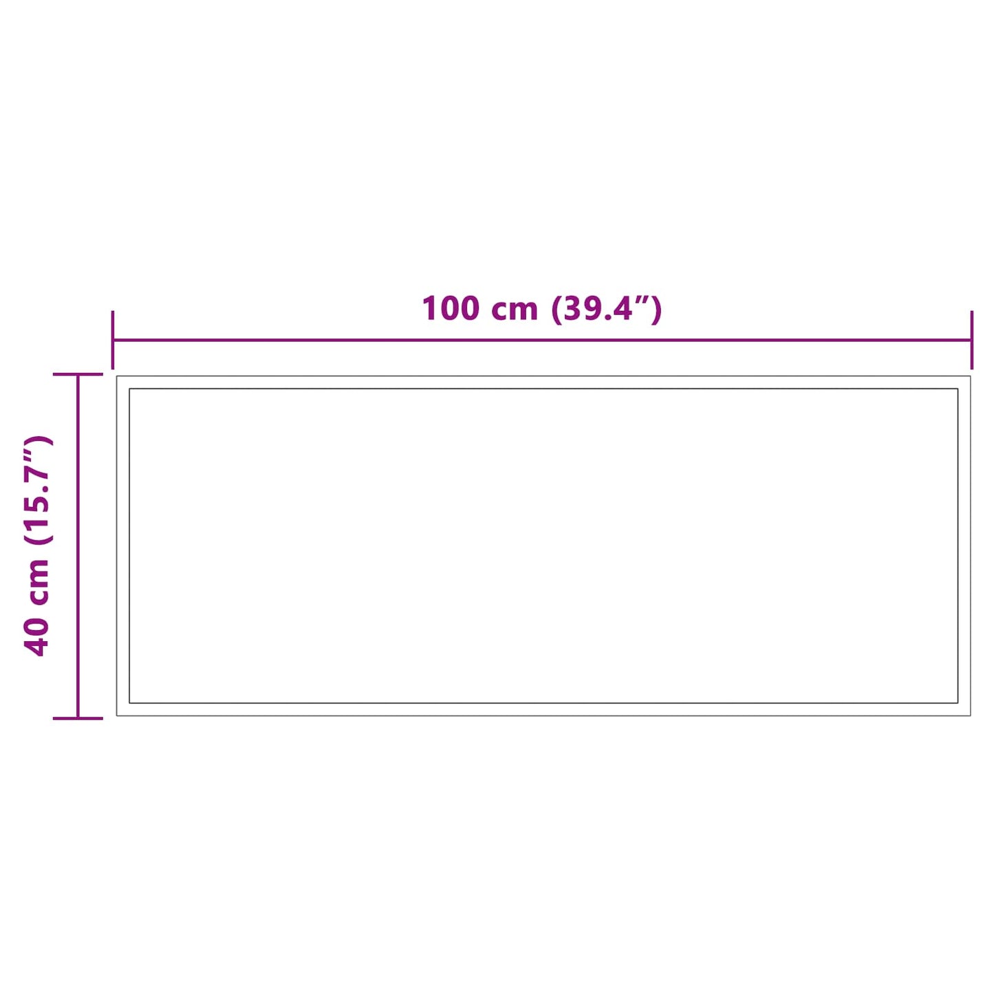 LED-Badezimmerspiegel Transparent 100 x 40 cm Gehärtetes Glas