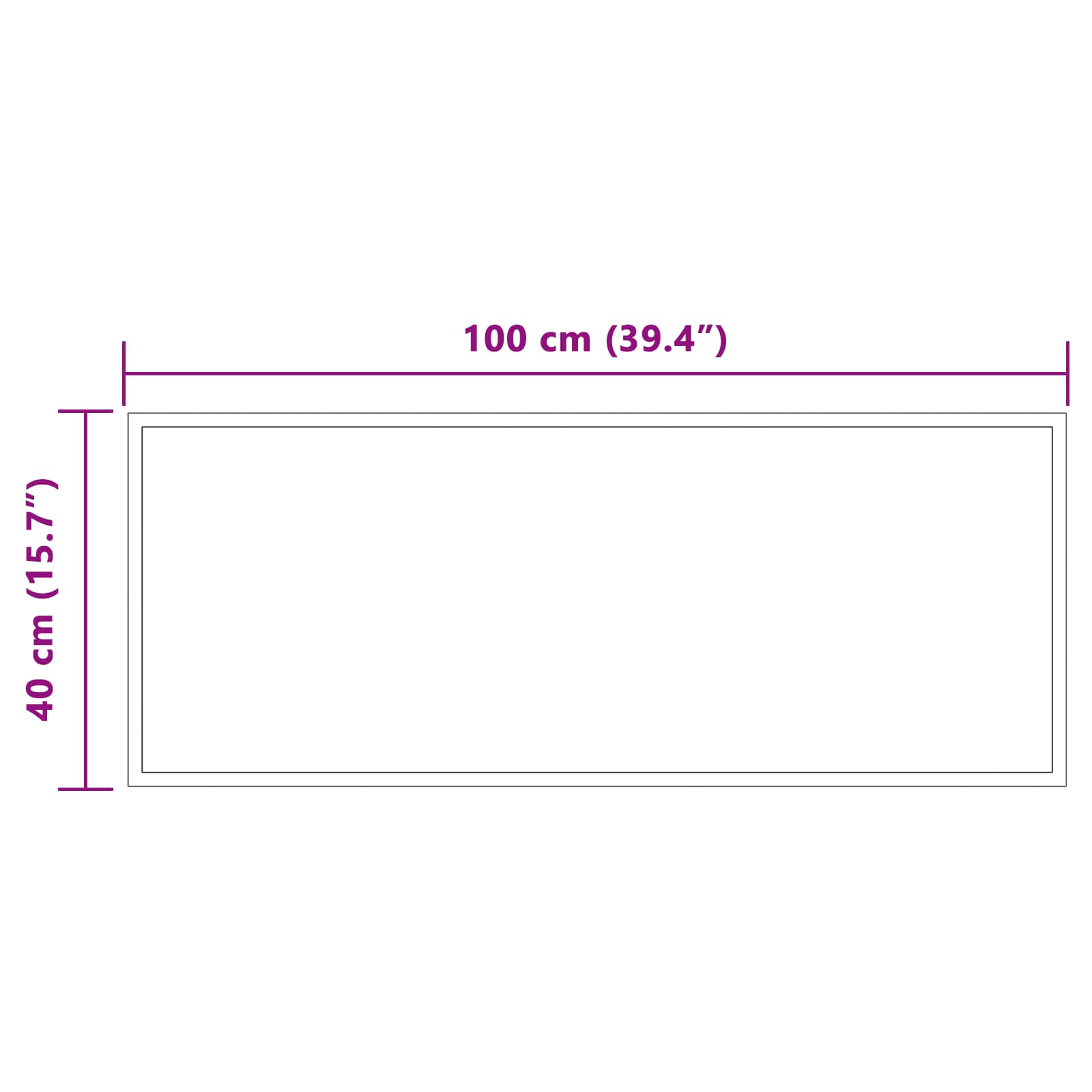 LED-Badezimmerspiegel Transparent 100 x 40 cm Gehärtetes Glas