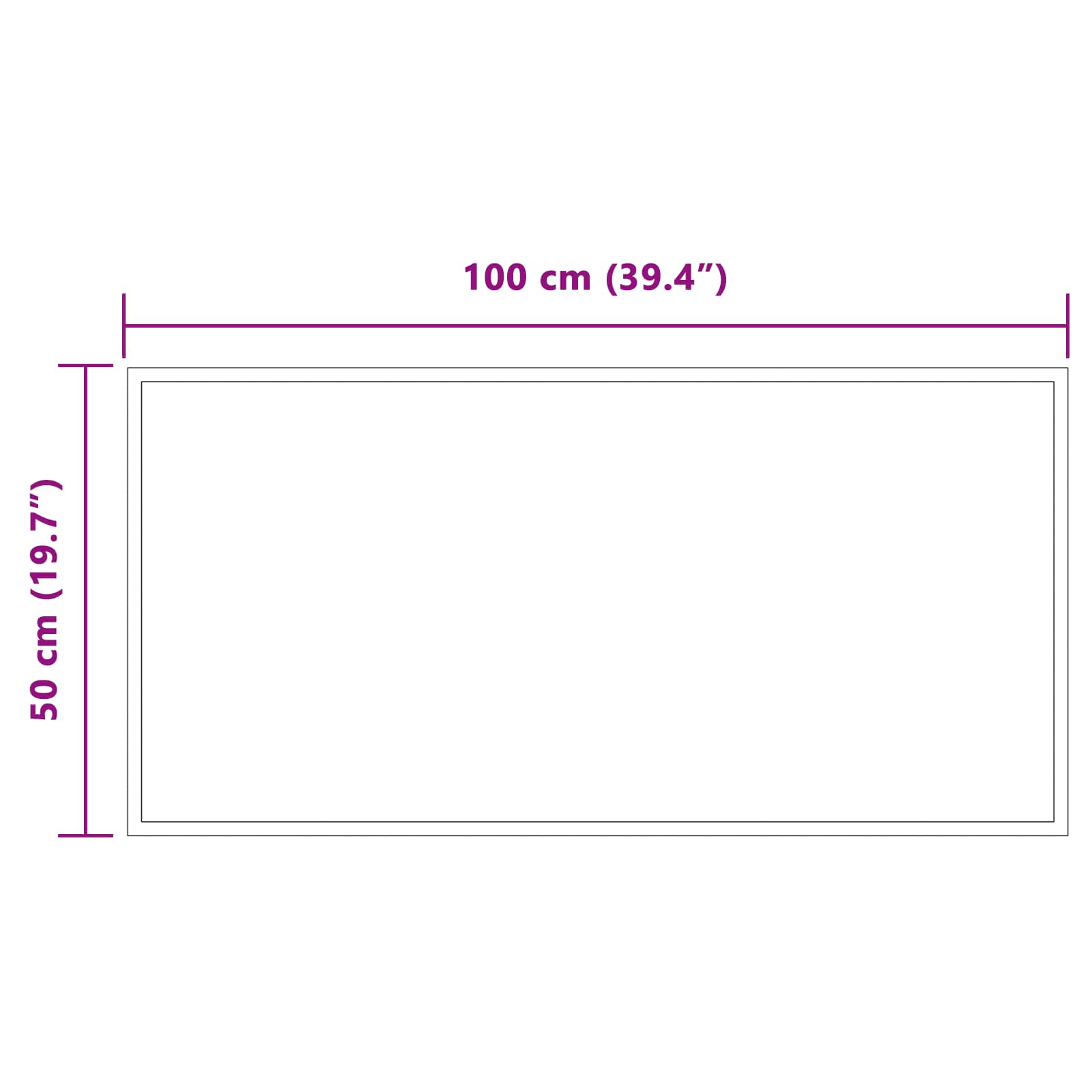 LED-Badezimmerspiegel Transparent 100 x 50 cm Gehärtetes Glas