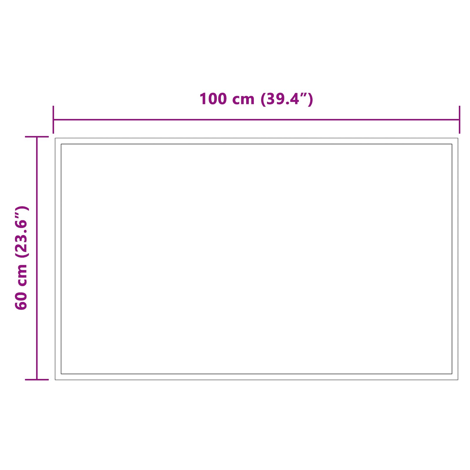 LED-Badezimmerspiegel Transparent 100 x 60 cm Gehärtetes Glas