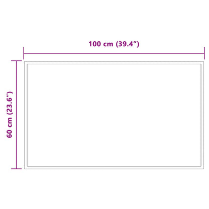 LED-Badezimmerspiegel Transparent 100 x 60 cm Gehärtetes Glas