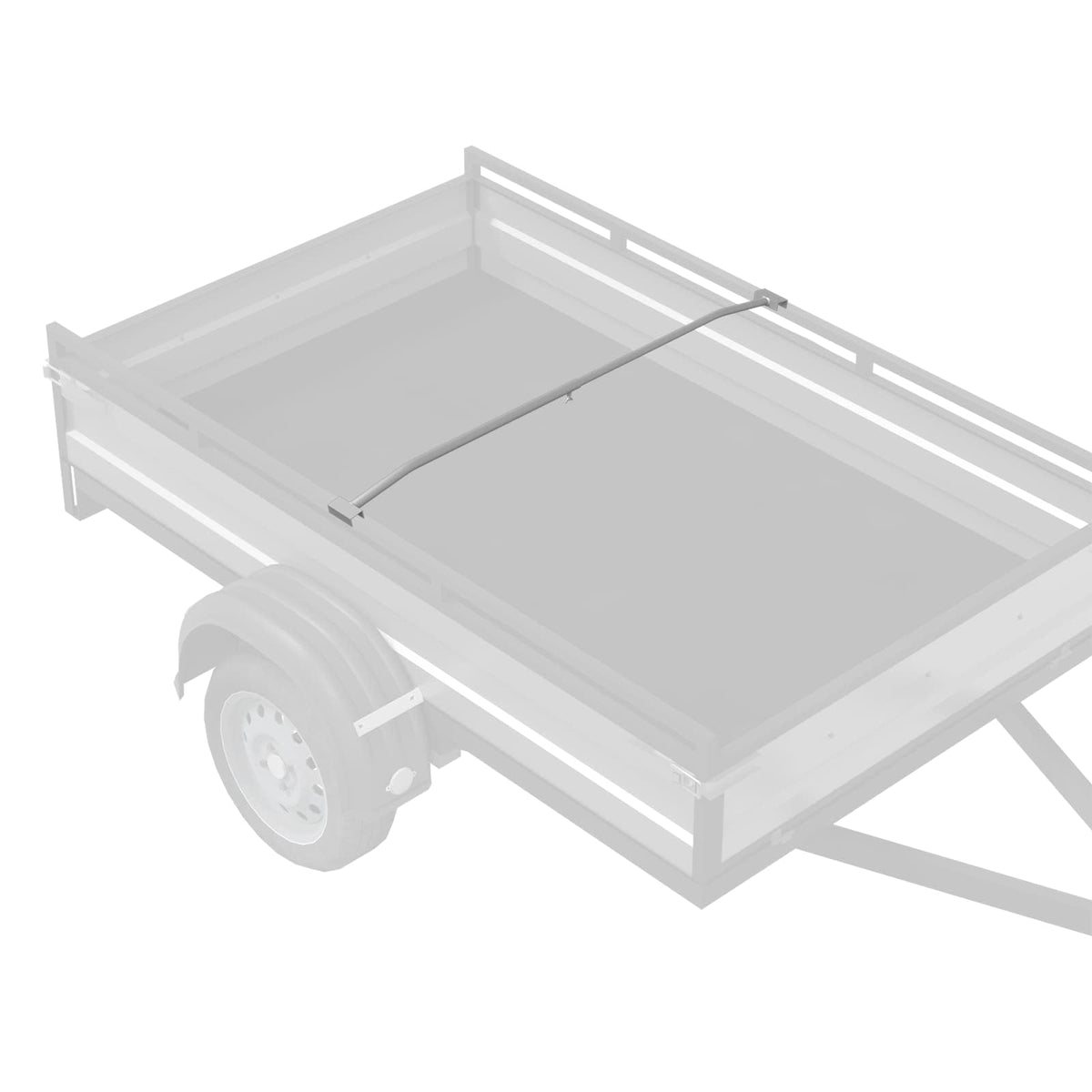 Planehalterung für Anhänger Silber 102-155 cm Aluminium