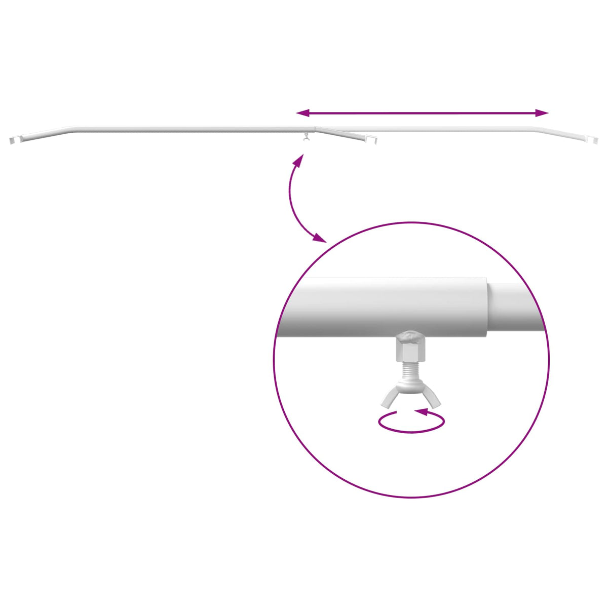 Planehalterung für Anhänger Silber 136-218 cm