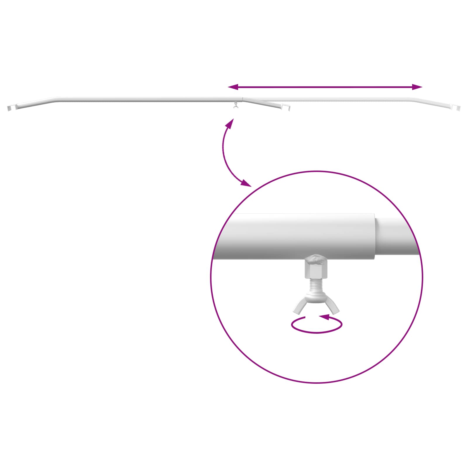Planehalterung für Anhänger Silber 136-218 cm
