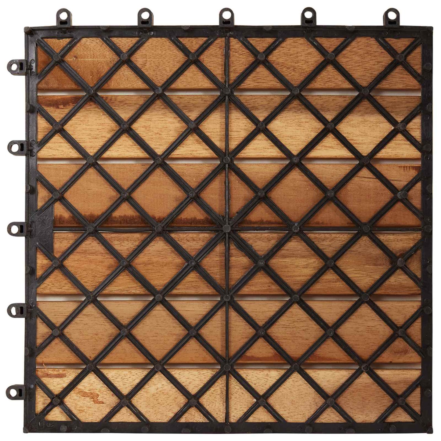 Terrassenfliese 30 stk. Braun 30 x 30 cm Akazien-Hartholz