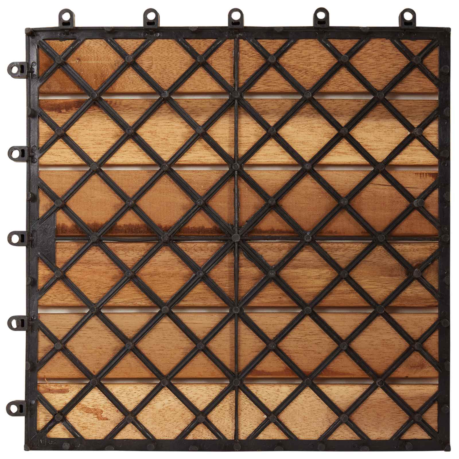 Terrassenfliese 30 stk. Braun 30 x 30 cm Akazien-Hartholz