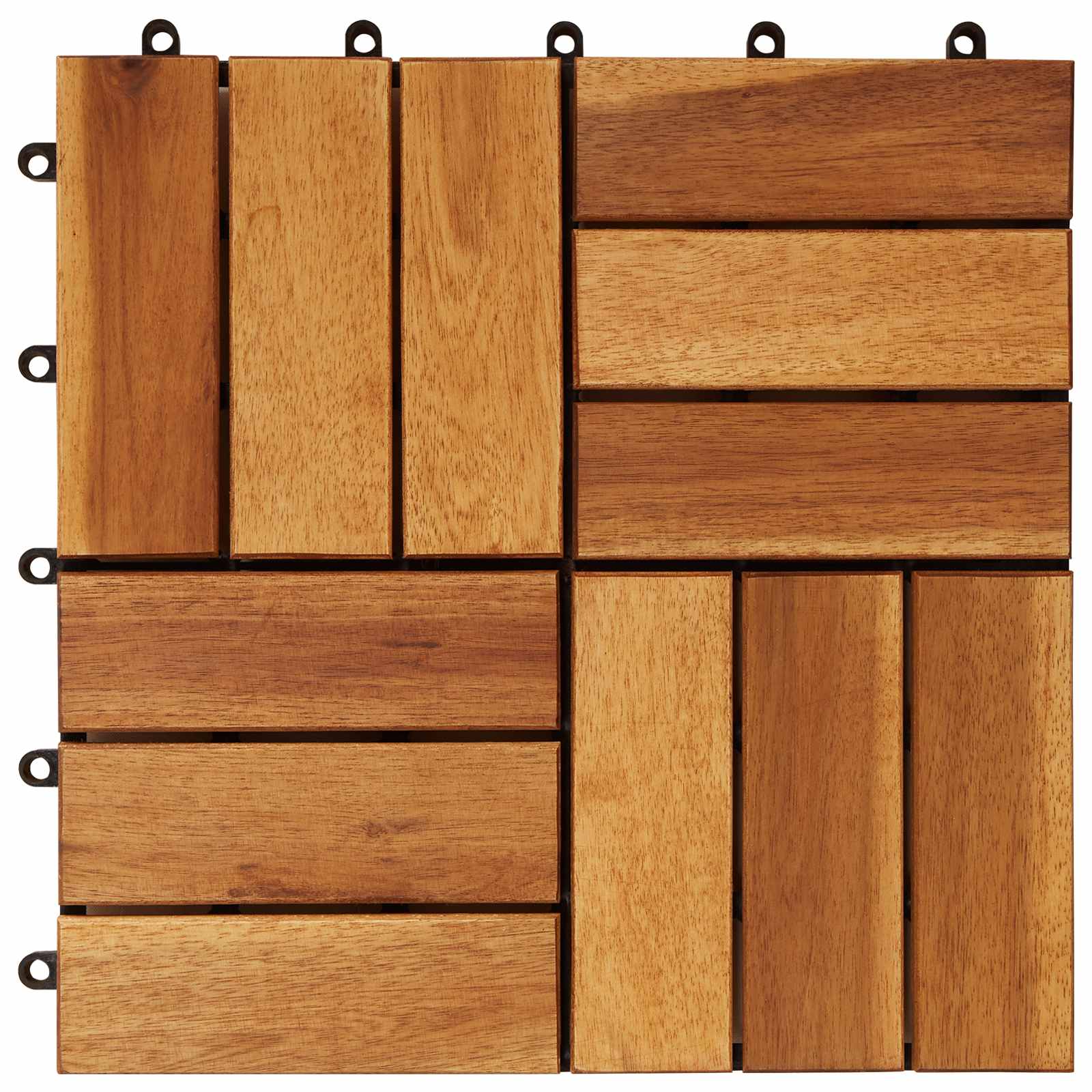 Terrassenfliese 20 stk. Braun 30 x 30 cm Akazien-Hartholz