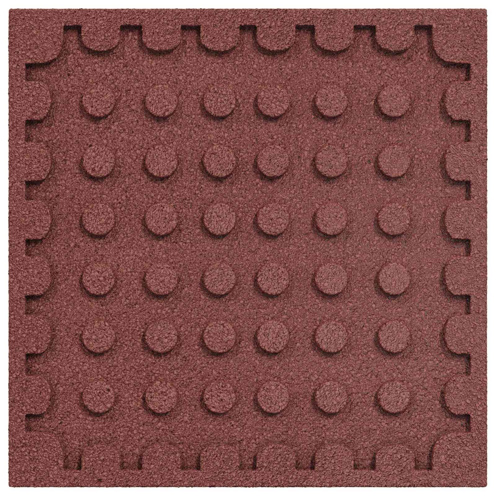Sturzschutzfliesen 24 stk. Rot 50 x 50 cm Gummi
