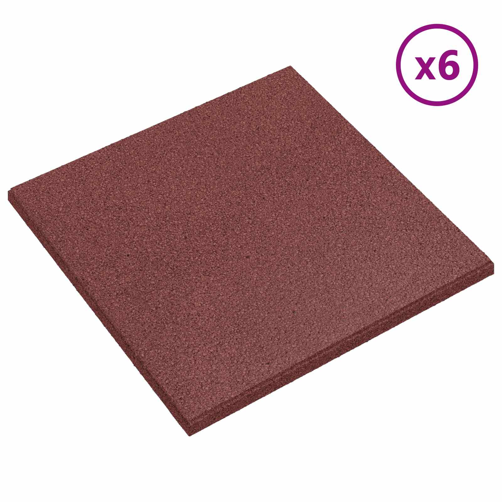 Sturzschutzfliesen 24 stk. Rot 50 x 50 cm Gummi