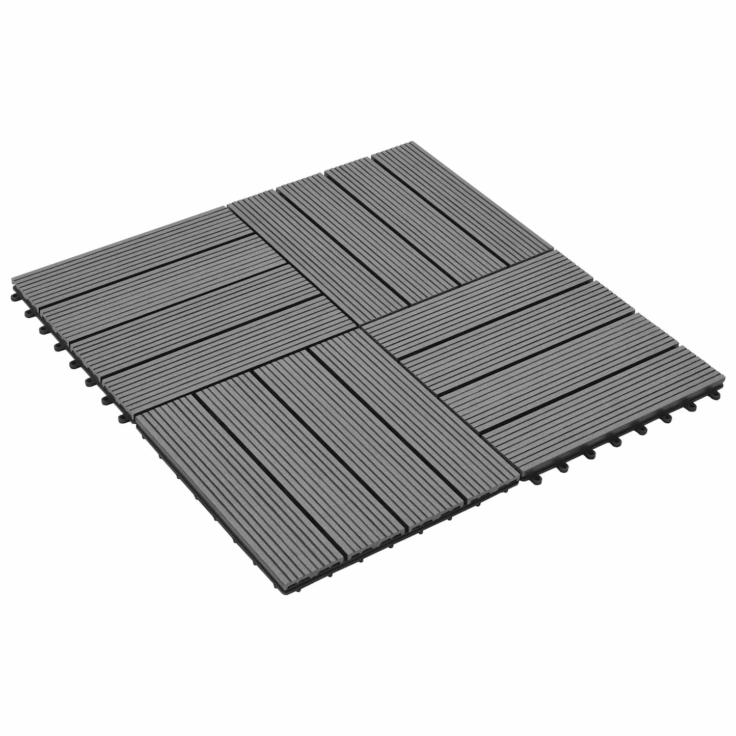 Terrassenfliese 22 pcs Grau 30 x 30 cm WPC
