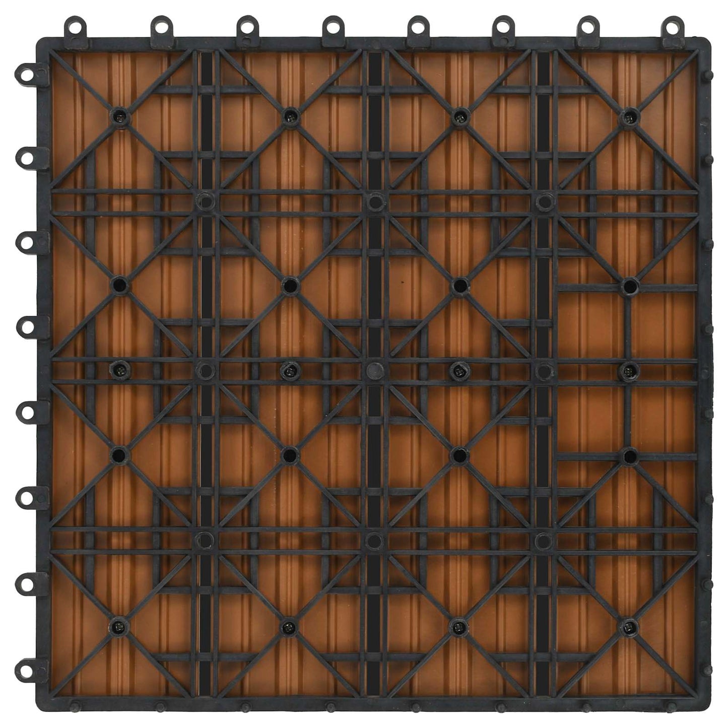 Terrassenfliese 22 pcs Teak 30 x 30 cm WPC