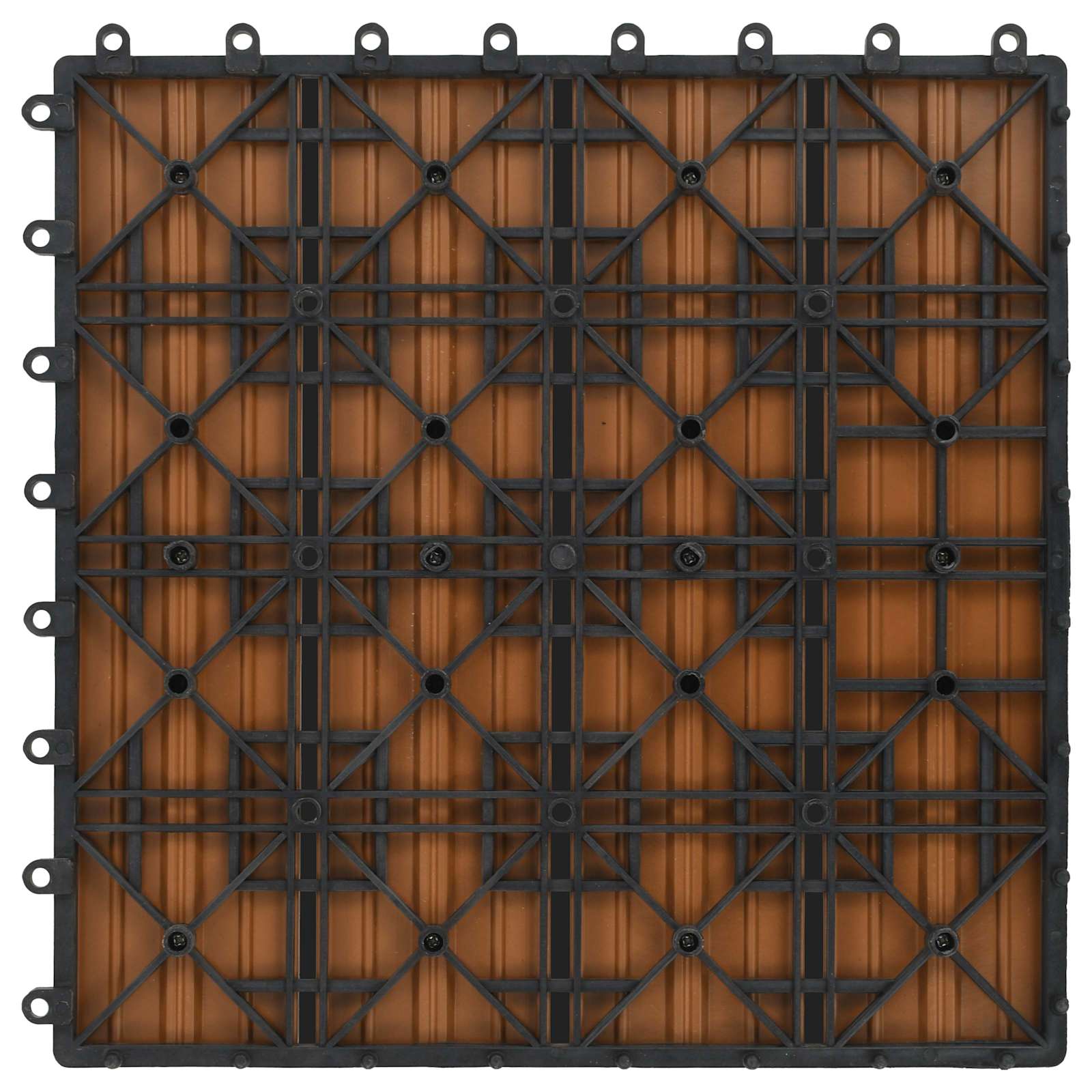 Terrassenfliese 22 pcs Teak 30 x 30 cm WPC