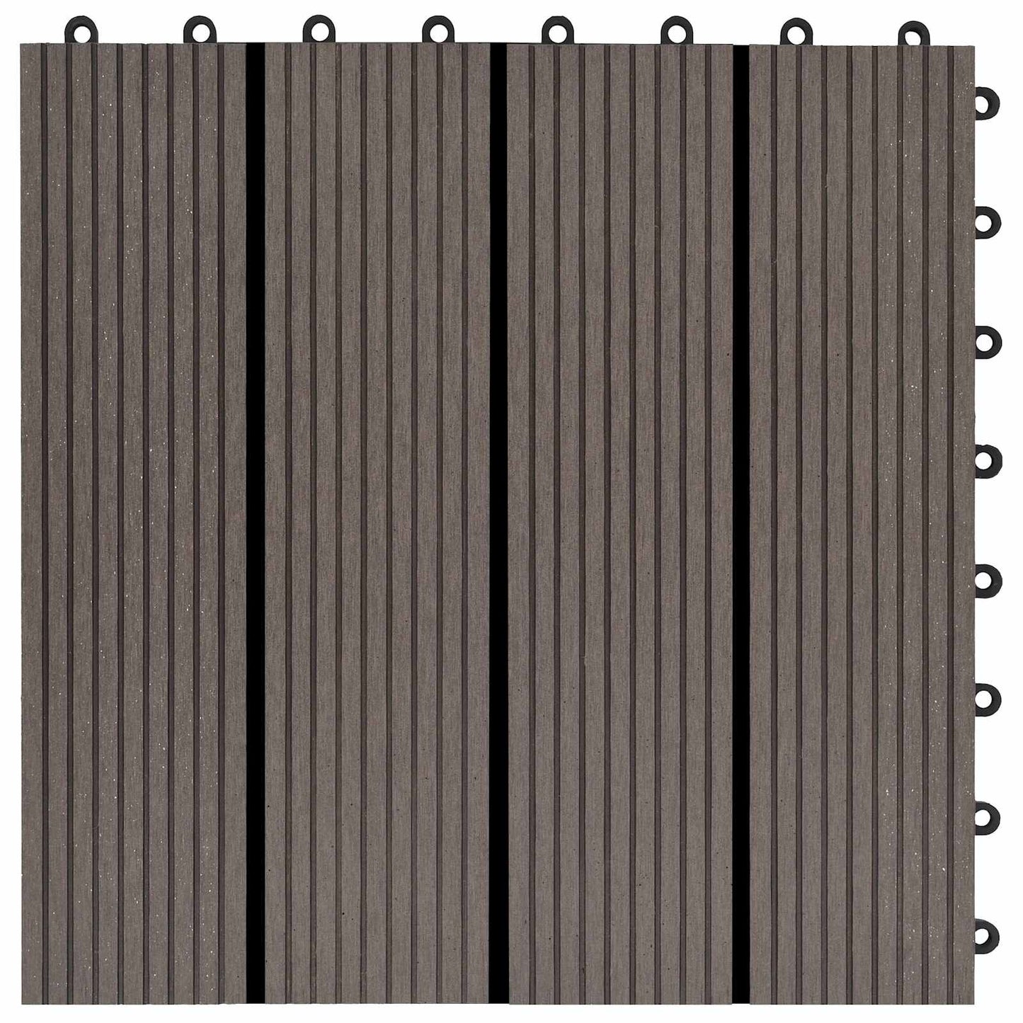 Terrassenfliese 22 pcs Dunkelbraun 30 x 30 cm WPC