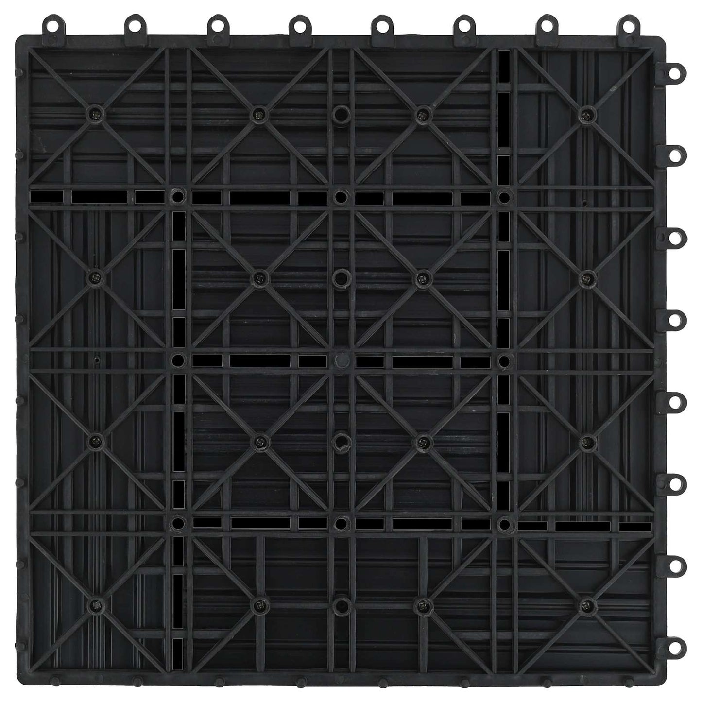 Terrassenfliese 22 pcs Schwarz 30 x 30 cm WPC