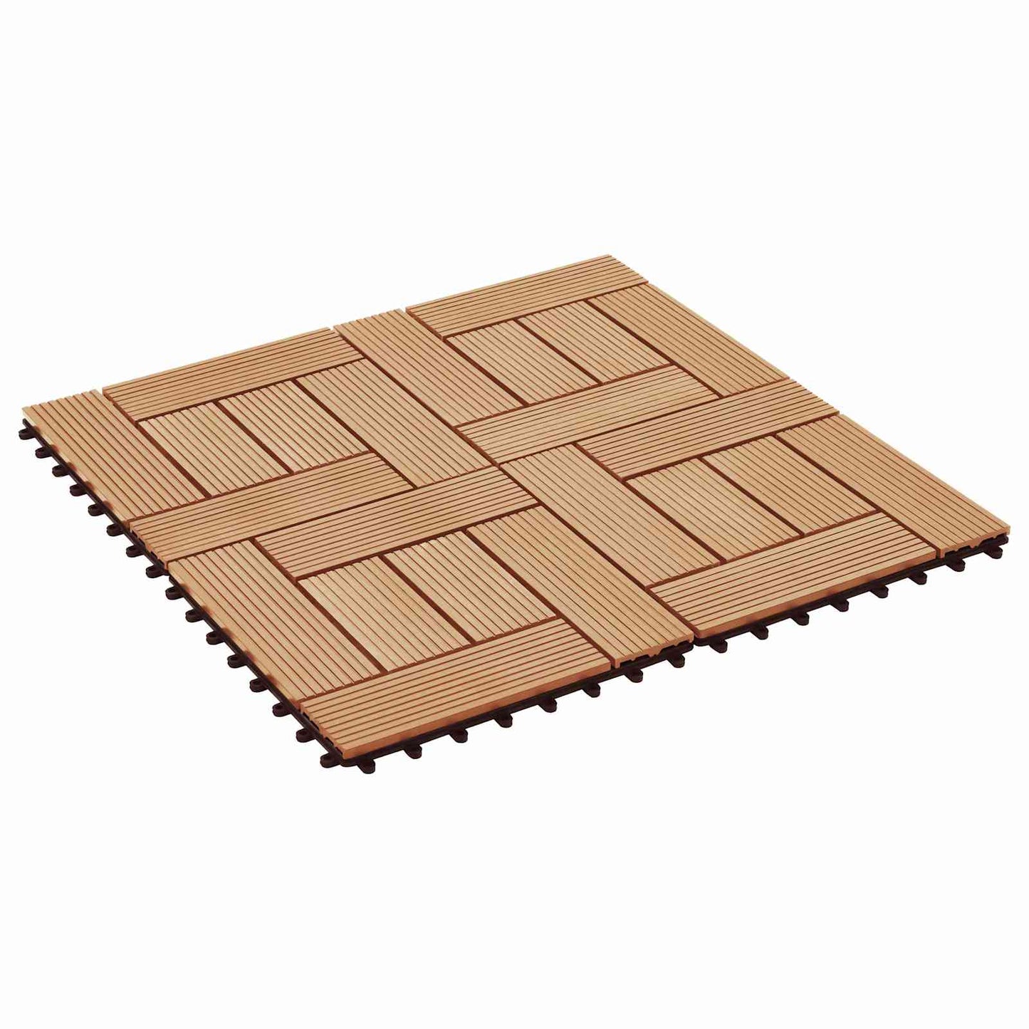 Terrassenfliese 22 stk. Teak 30 x 30 cm WPC
