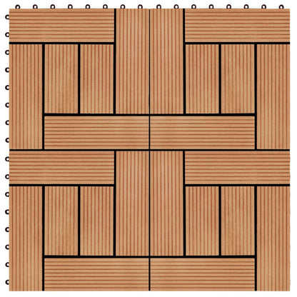 Terrassenfliese 22 stk. Teak 30 x 30 cm WPC