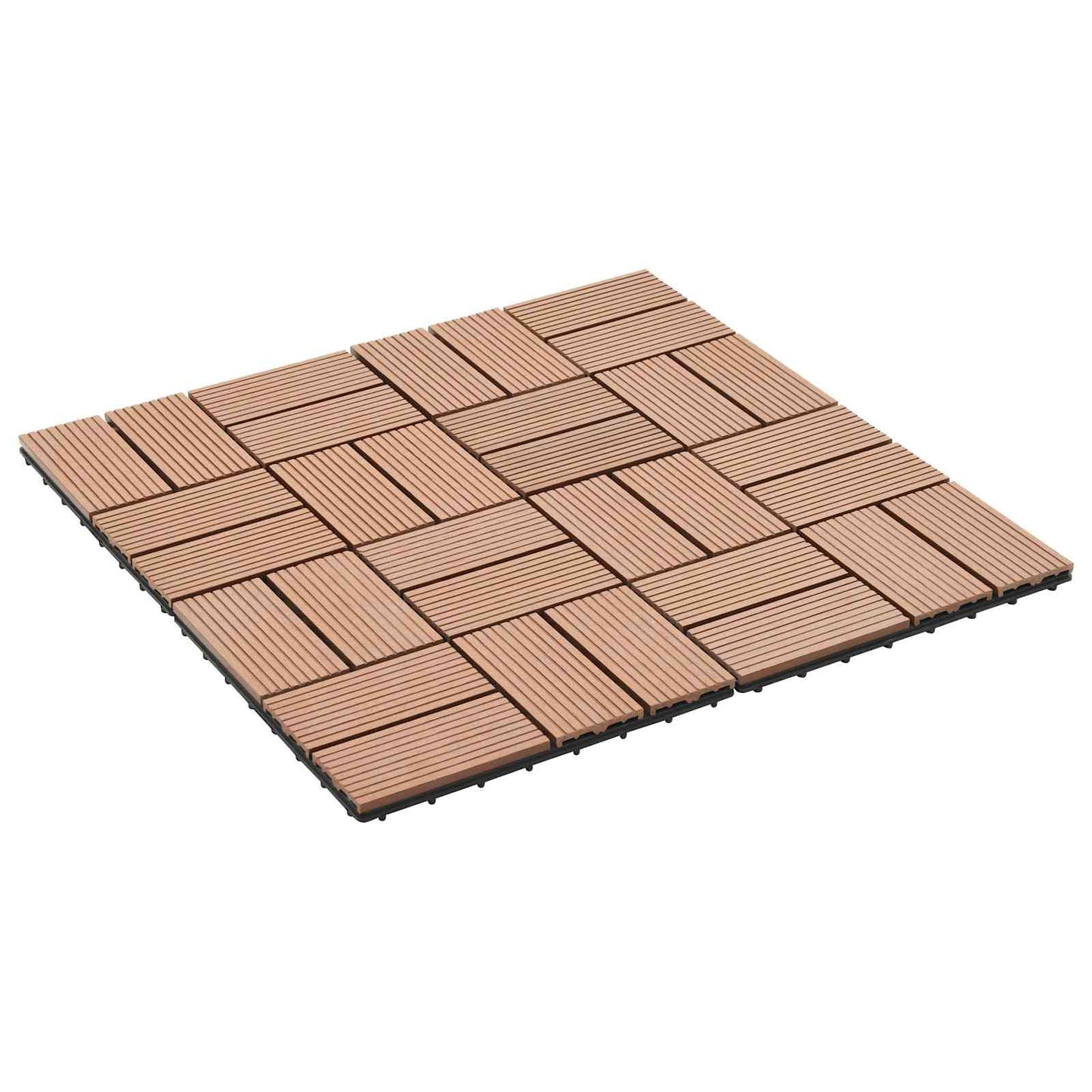Terrassenfliese 22 pcs Braun 30 x 30 cm WPC