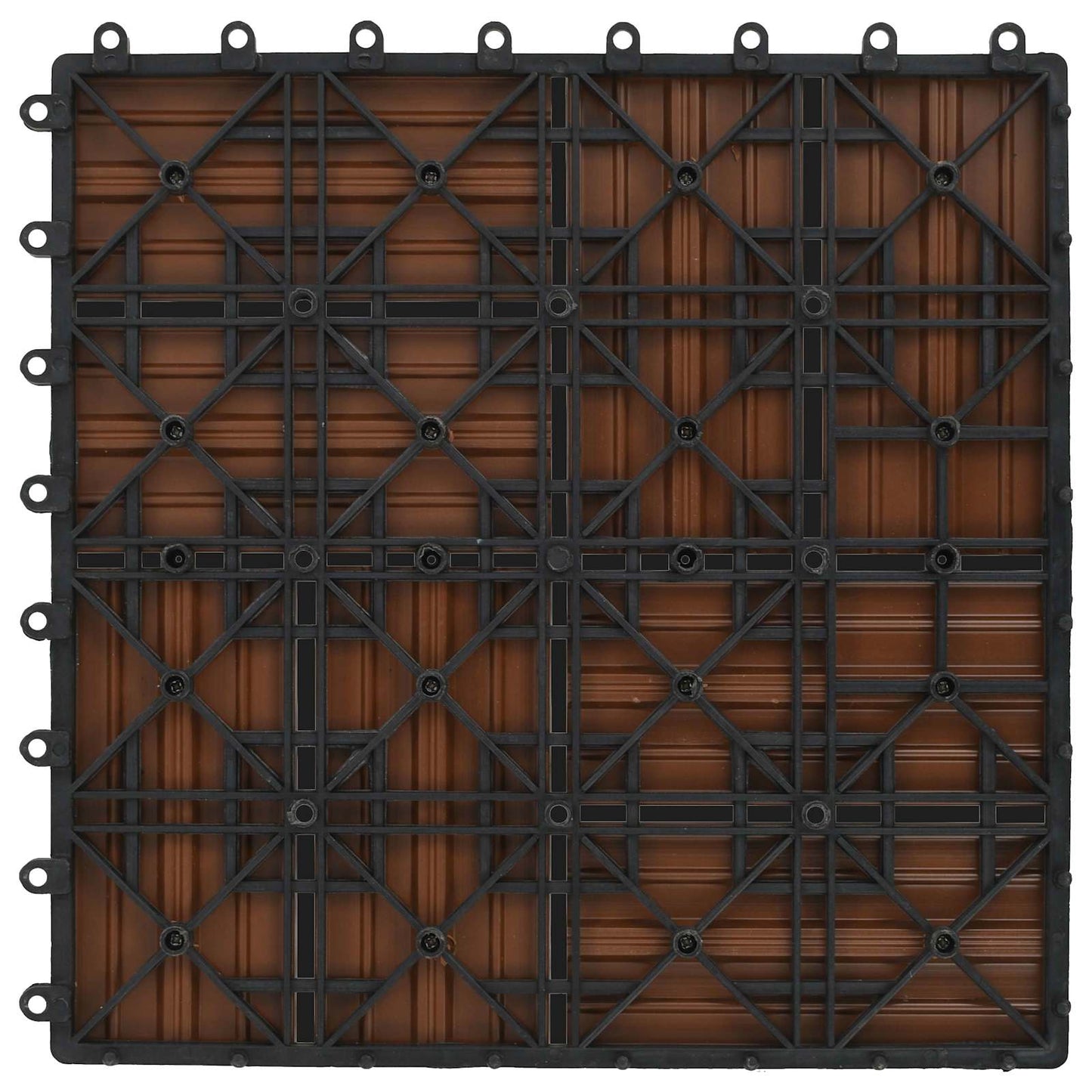 Terrassenfliese 22 pcs Braun 30 x 30 cm WPC