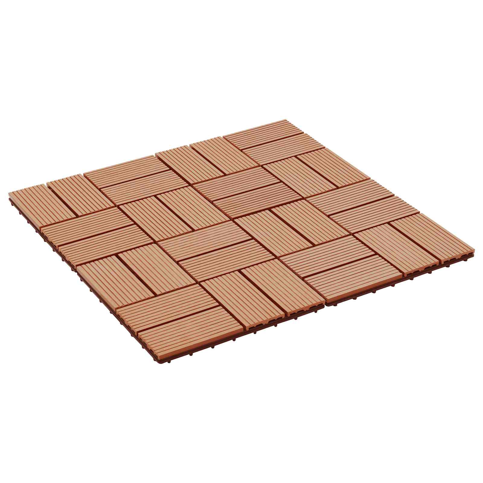 Terrassenfliese 22 pcs Teak 30 x 30 cm WPC