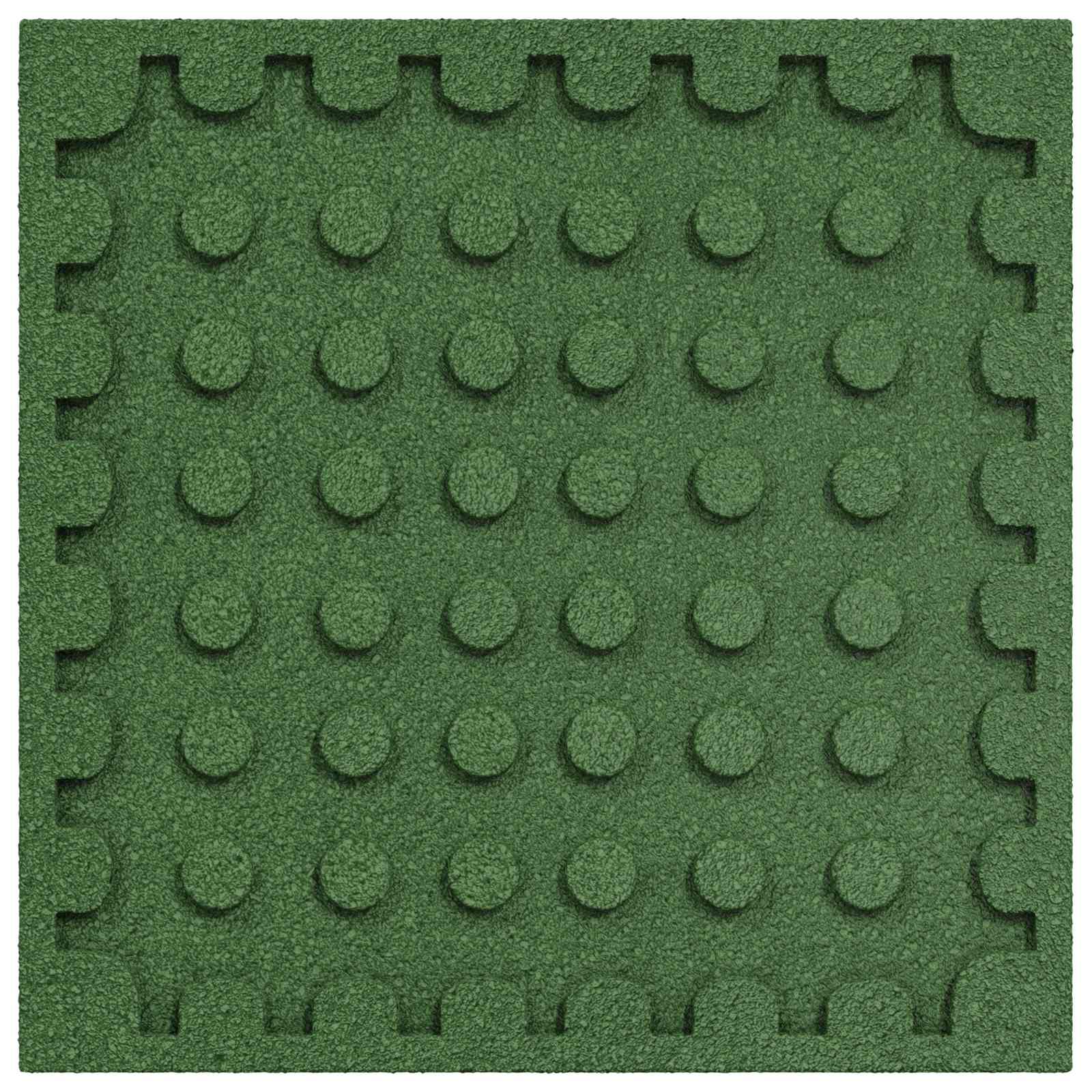 Sturzschutzfliesen 18 stk. Grün 50 x 50 cm Gummi