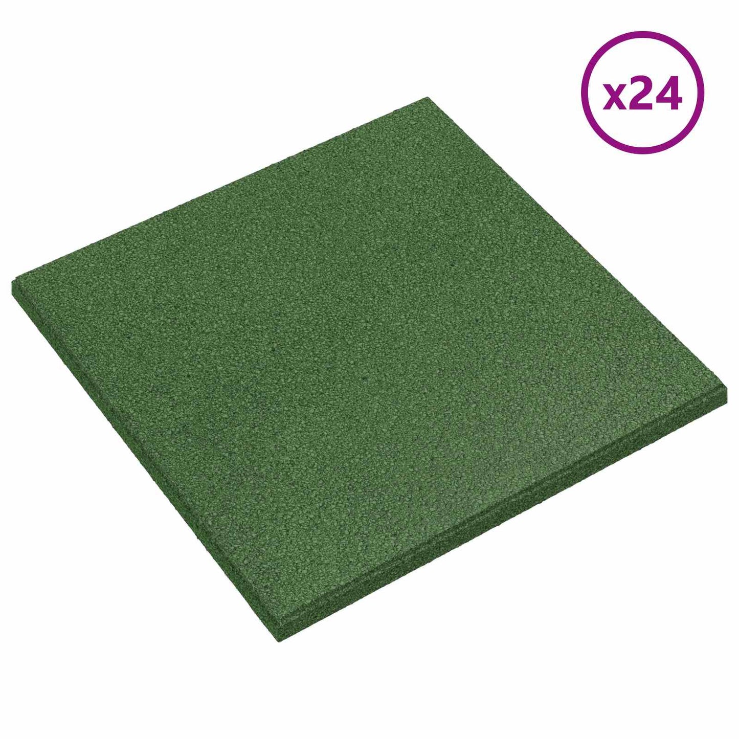 Sturzschutzfliesen 24 stk. Grün 50 x 50 cm Gummi