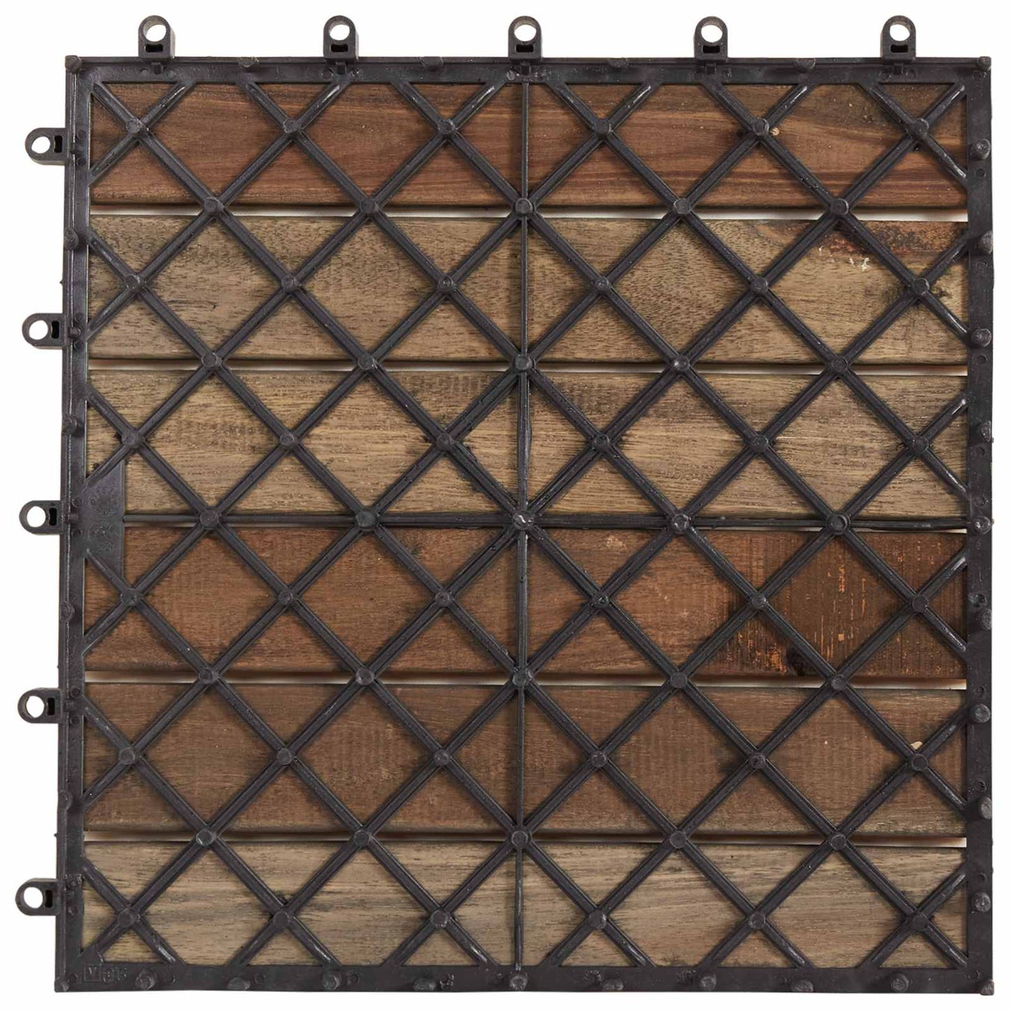 Terrassenfliese 20 stk. Grau 30 x 30 cm Akazien-Hartholz