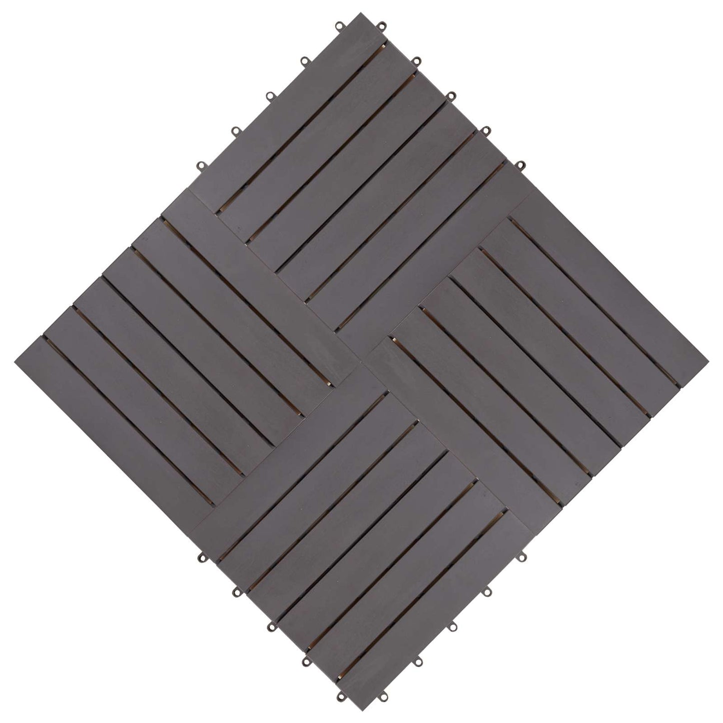 Terrassenfliese 20 stk. Grau 30 x 30 cm Akazien-Hartholz