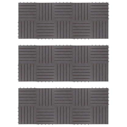 Terrassenfliese 30 stk. Grau 30 x 30 cm Akazien-Hartholz