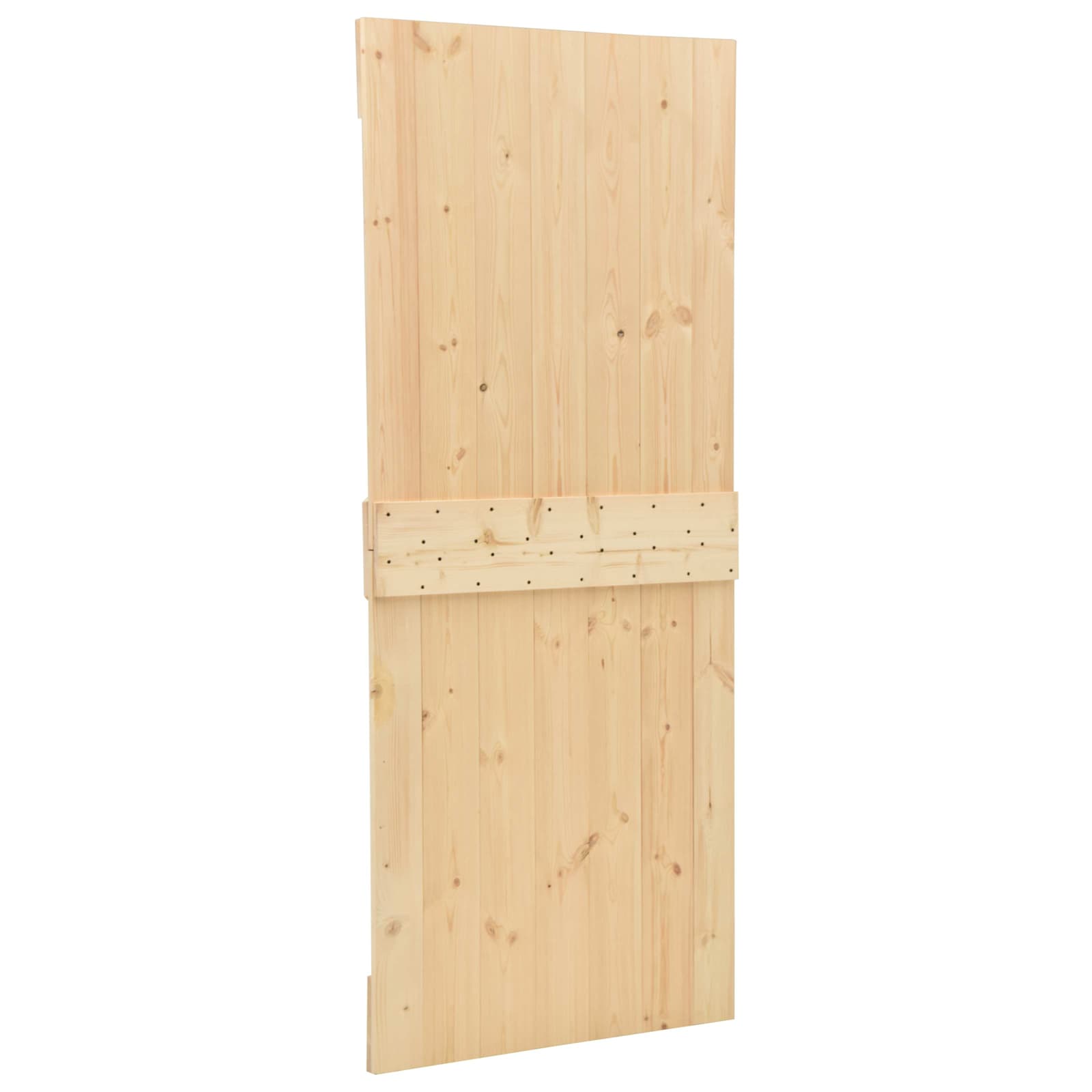 Schiebetür Natürlich und Schwarz 90 x 210 cm