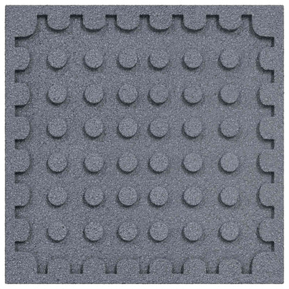 Sturzschutzfliesen 12 stk. Grau 50 x 50 cm Gummi