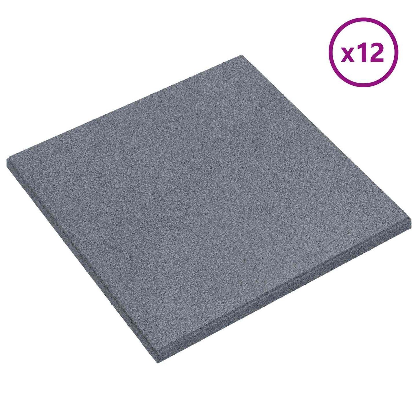 Sturzschutzfliesen 12 stk. Grau 50 x 50 cm Gummi