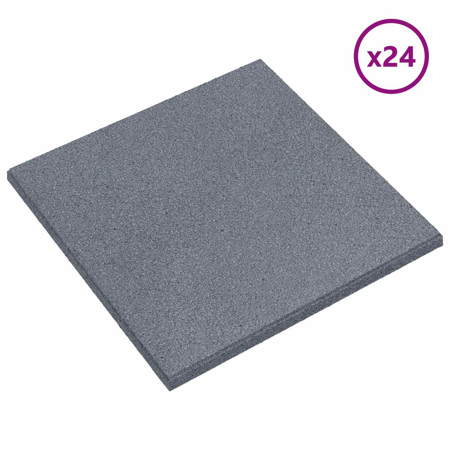 Sturzschutzfliesen 24 stk. Grau 50 x 50 cm Gummi