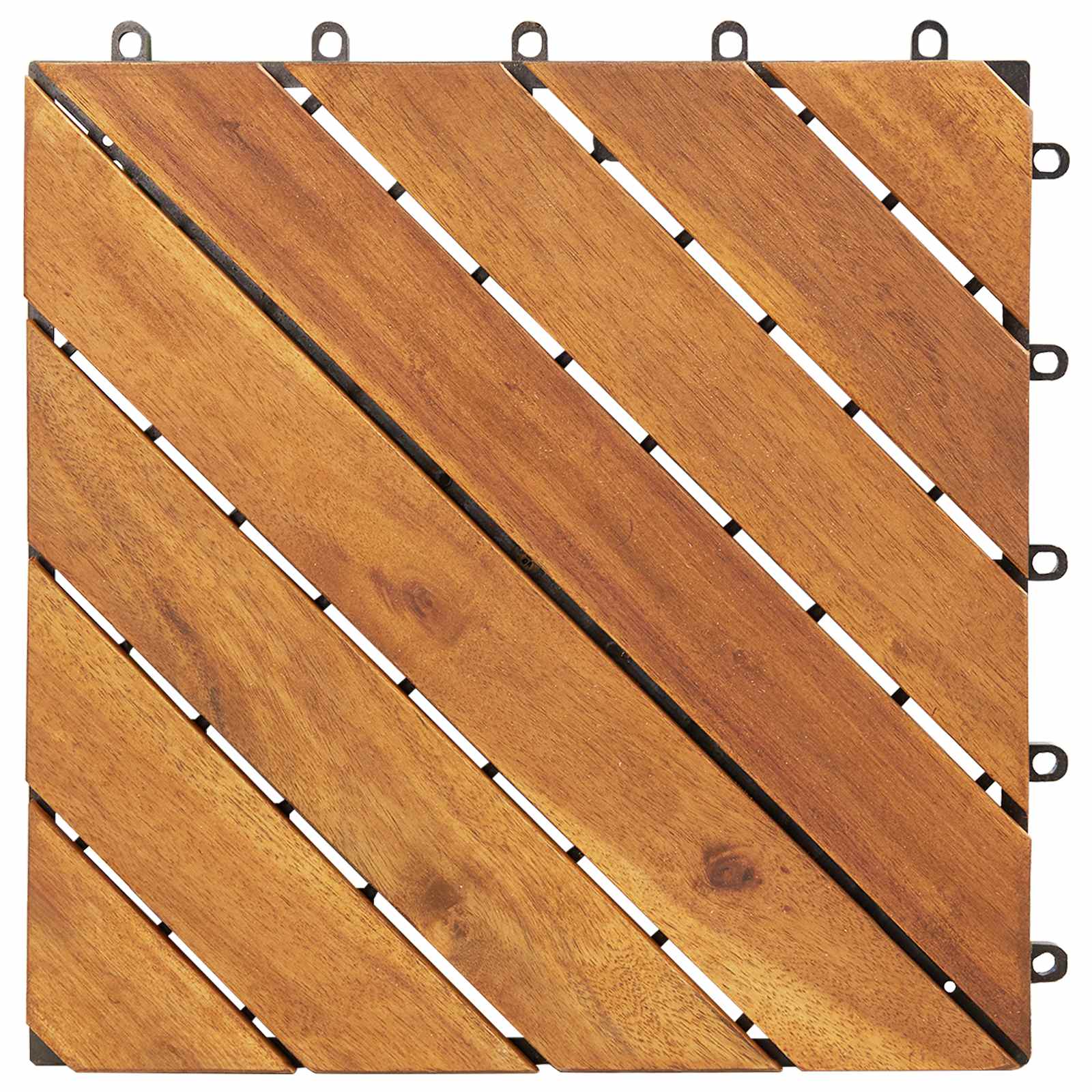 Terrassenfliese 20 stk. Braun 30 x 30 cm Akazien-Hartholz