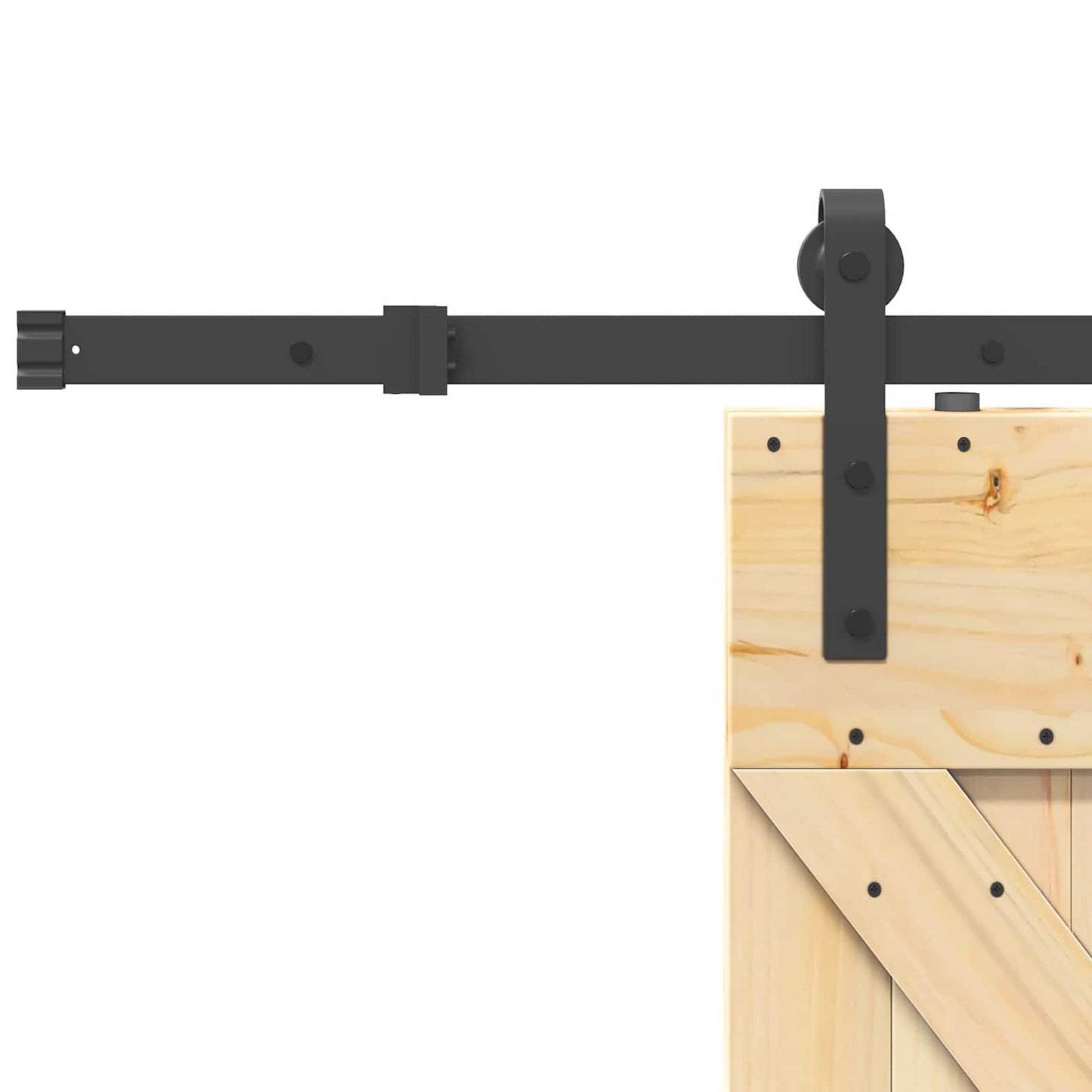 Schiebetür NARVIK Natürlich und Schwarz 85 x 210 cm (213,5 cm)