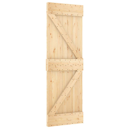 Schiebetür NARVIK Natürlich und Schwarz 85 x 210 cm (213,5 cm)