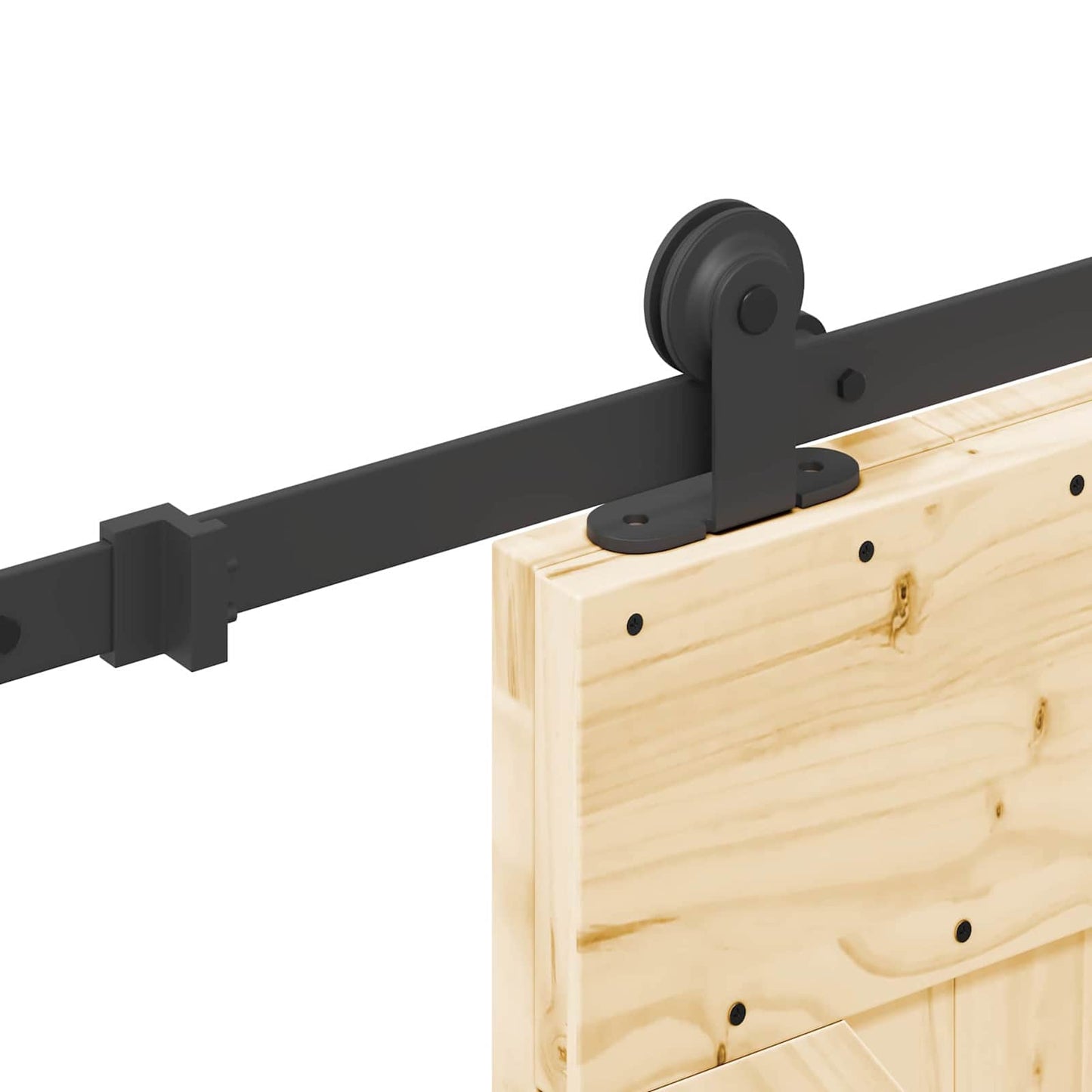 Schiebetür NARVIK 85 x 210 cm (152,5 cm) Natürlich und Schwarz