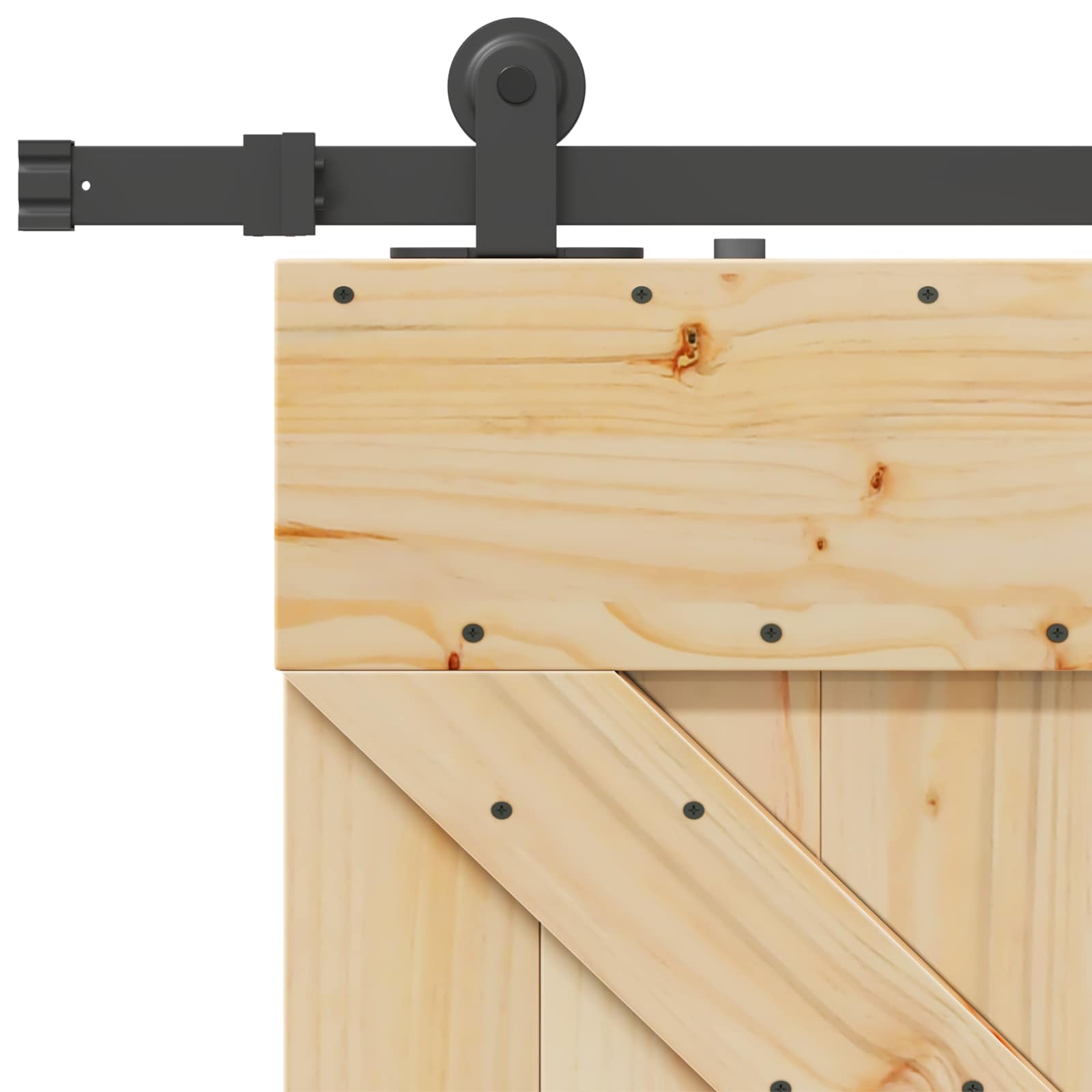 Schiebetür NARVIK 80 x 210 cm (152,5 cm) Natürlich und Schwarz