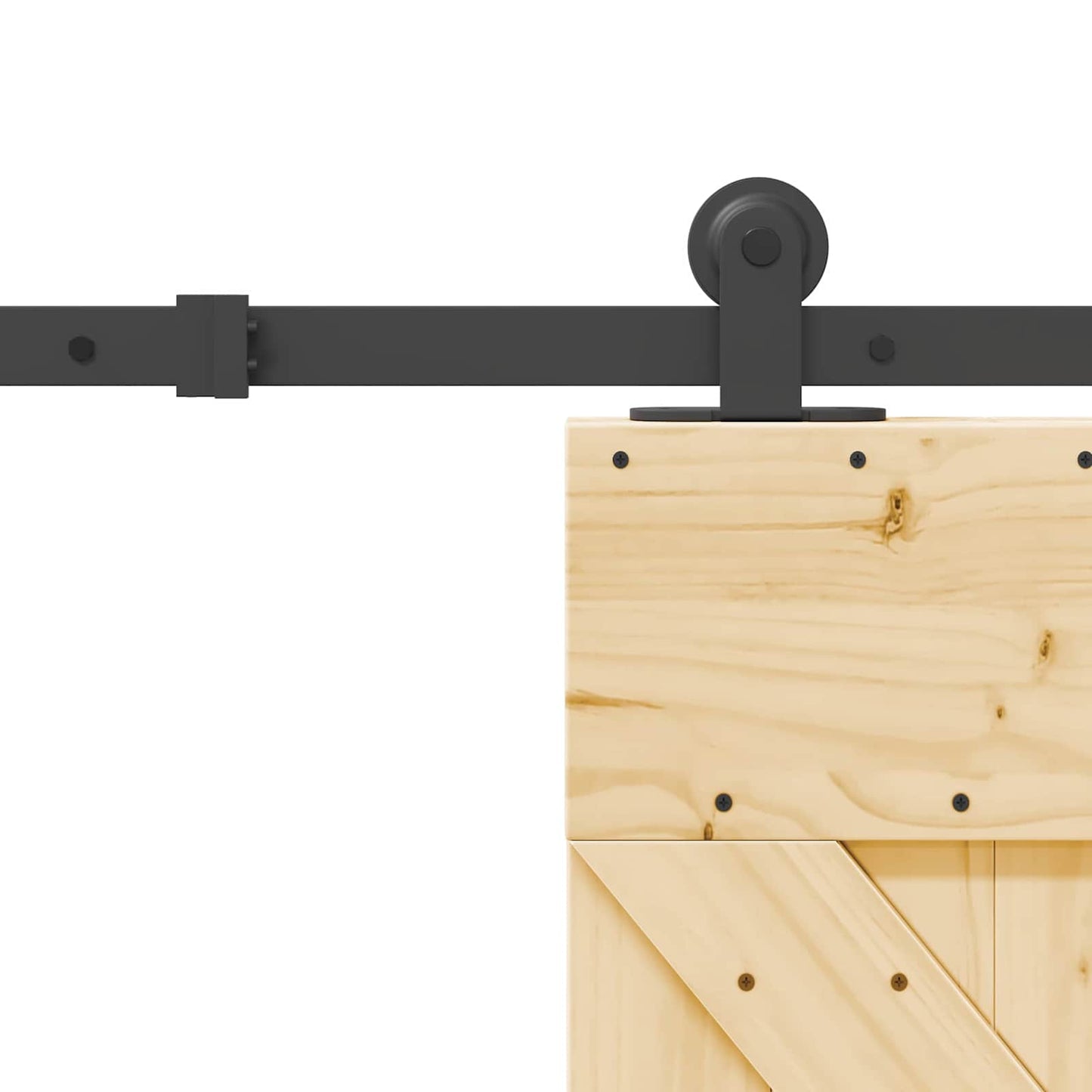 Schiebetür NARVIK Natürlich und Schwarz 85 x 210 cm (213,5 cm)