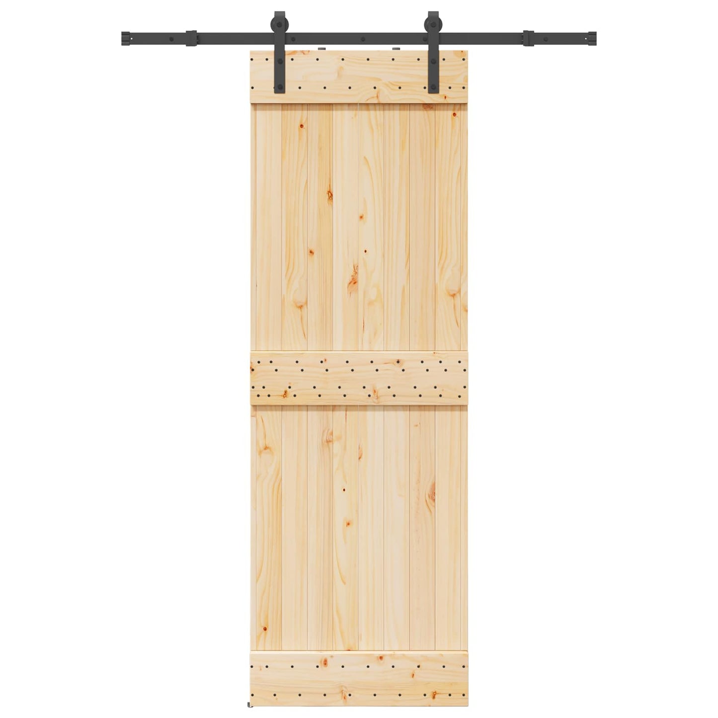 Schiebetür NARVIK Natürlich und Schwarz 70 x 210 cm (152,5 cm)