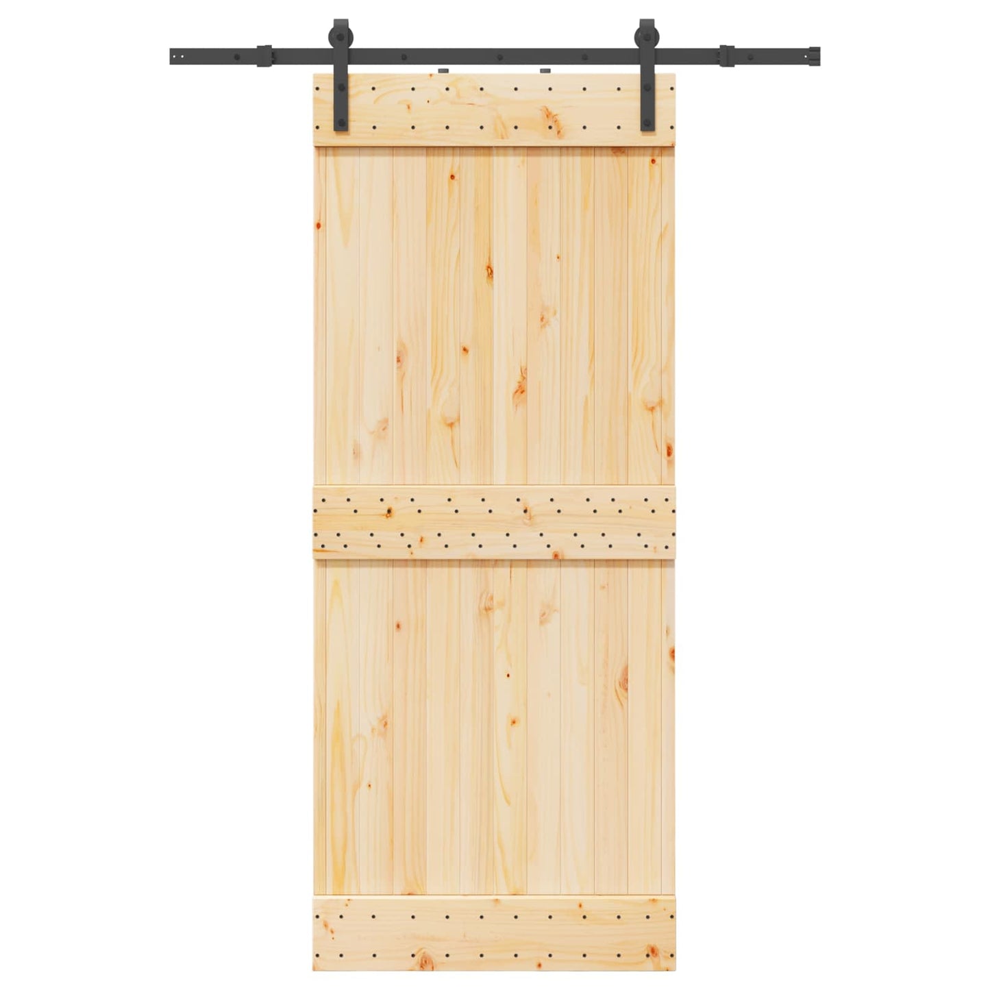 Schiebetür NARVIK Natürlich und Schwarz 85 x 210 cm (152,5 cm)