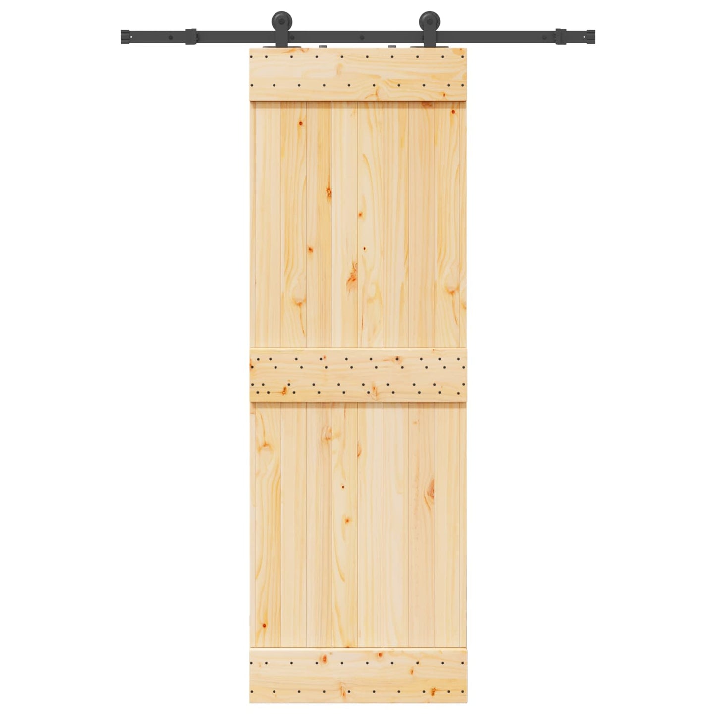 Schiebetür NARVIK Natürlich und Schwarz 70 x 210 cm (152,5 cm)