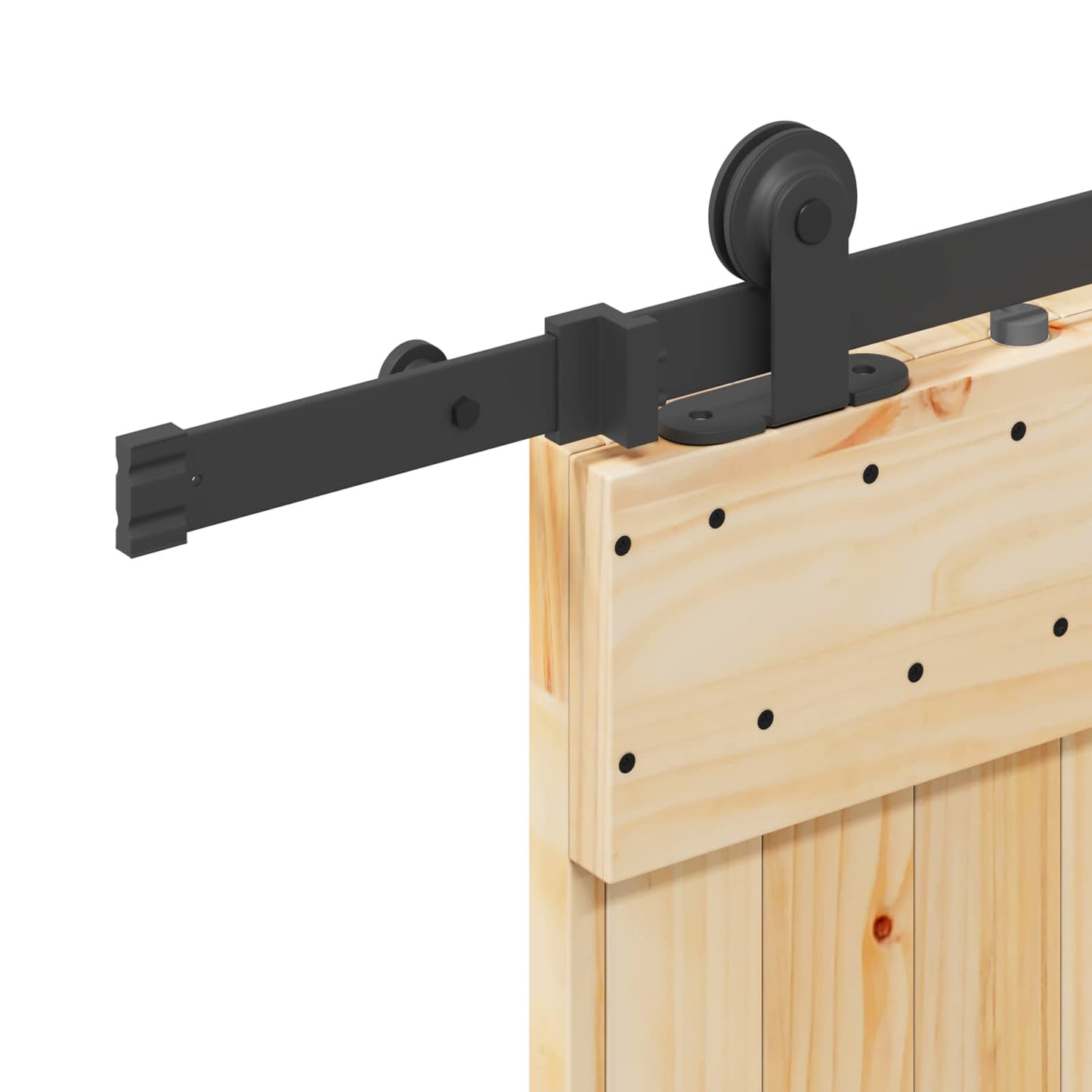 Schiebetür NARVIK 80 x 210 cm (213,5 cm) Natürlich und Schwarz