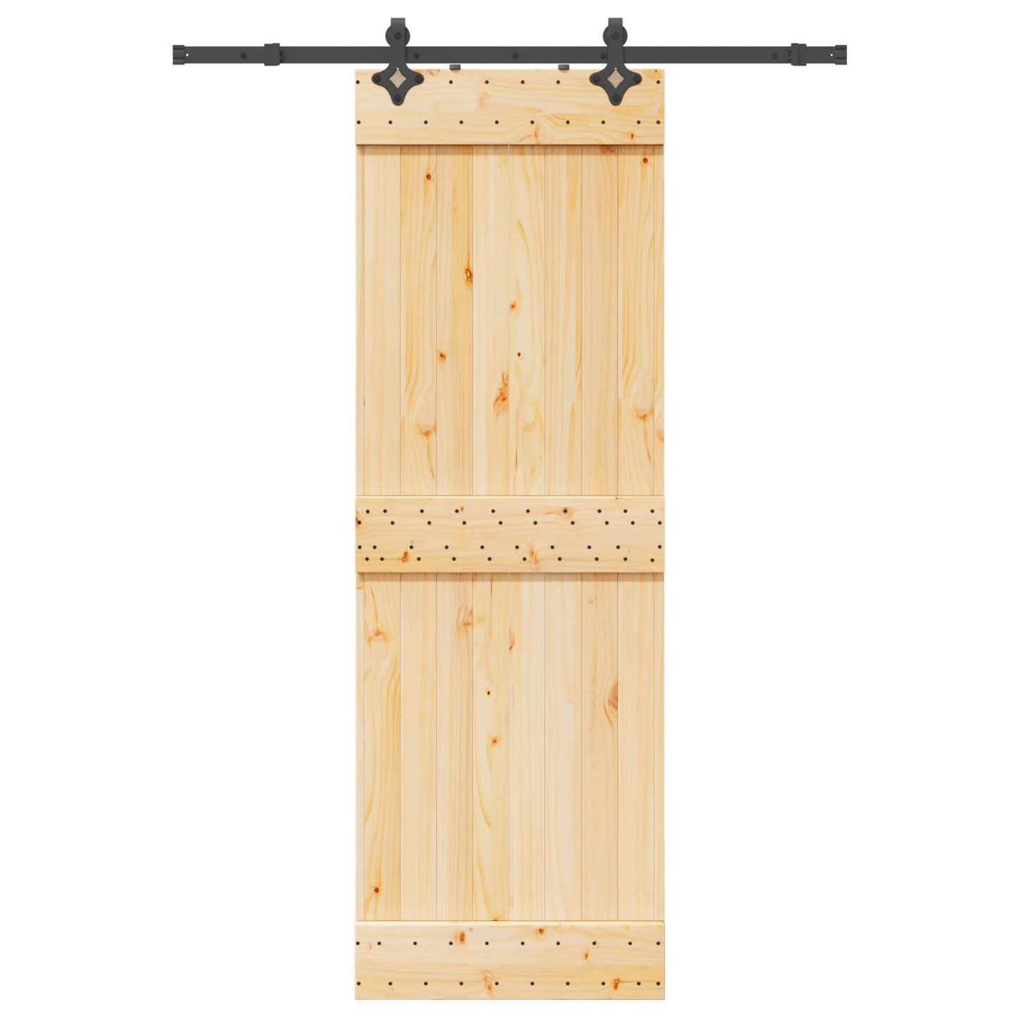 Schiebetür NARVIK Natürlich und Schwarz 70 x 210 cm (152,5 cm)