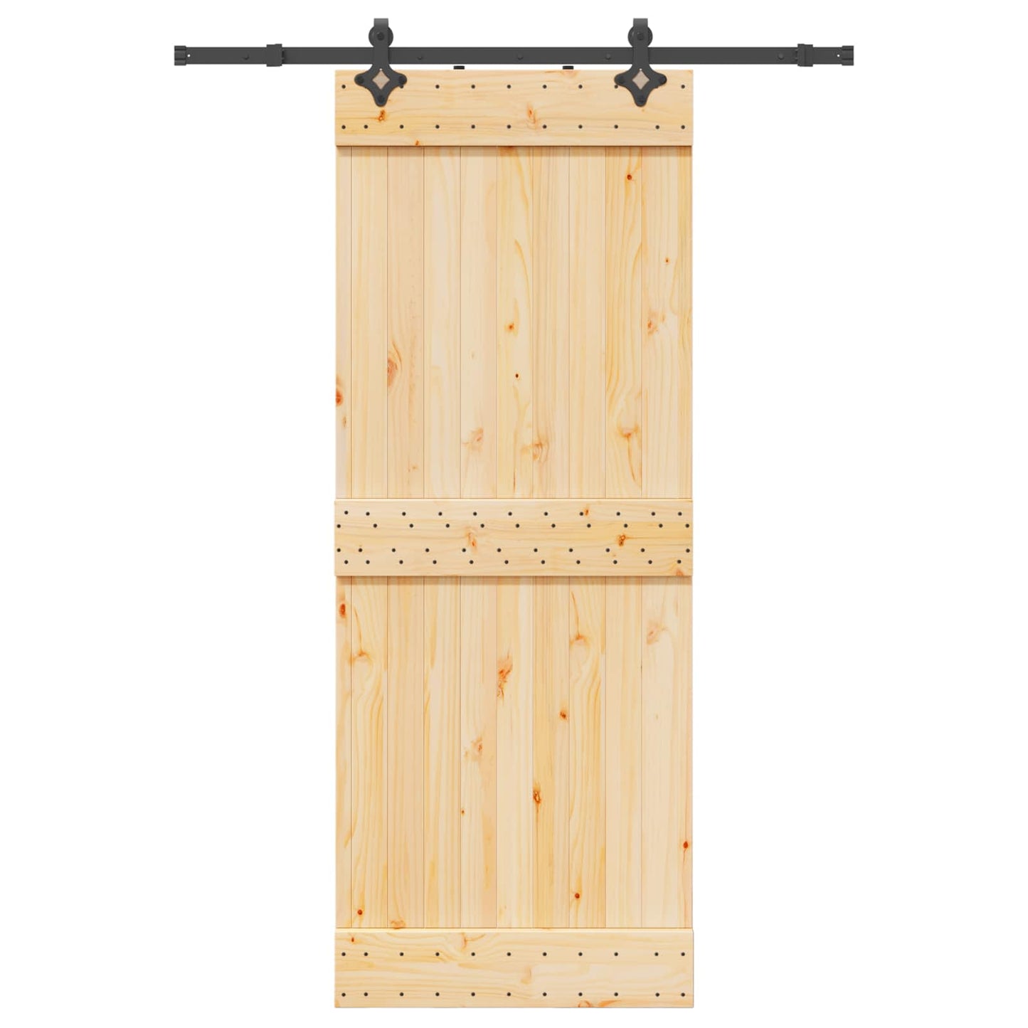 Schiebetür NARVIK Natürlich und Schwarz 80 x 210 cm (152,5 cm)
