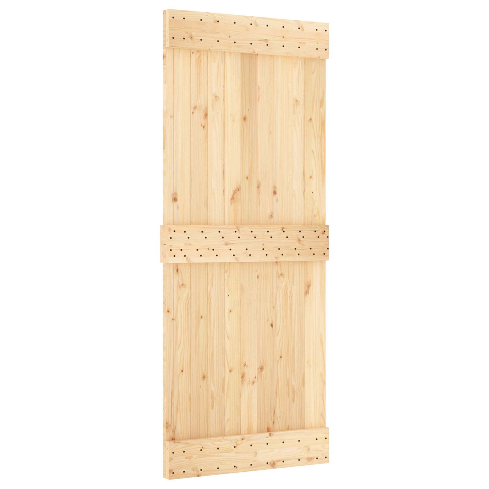 Schiebetür NARVIK Natürlich und Schwarz 85 x 210 cm (152,5 cm)