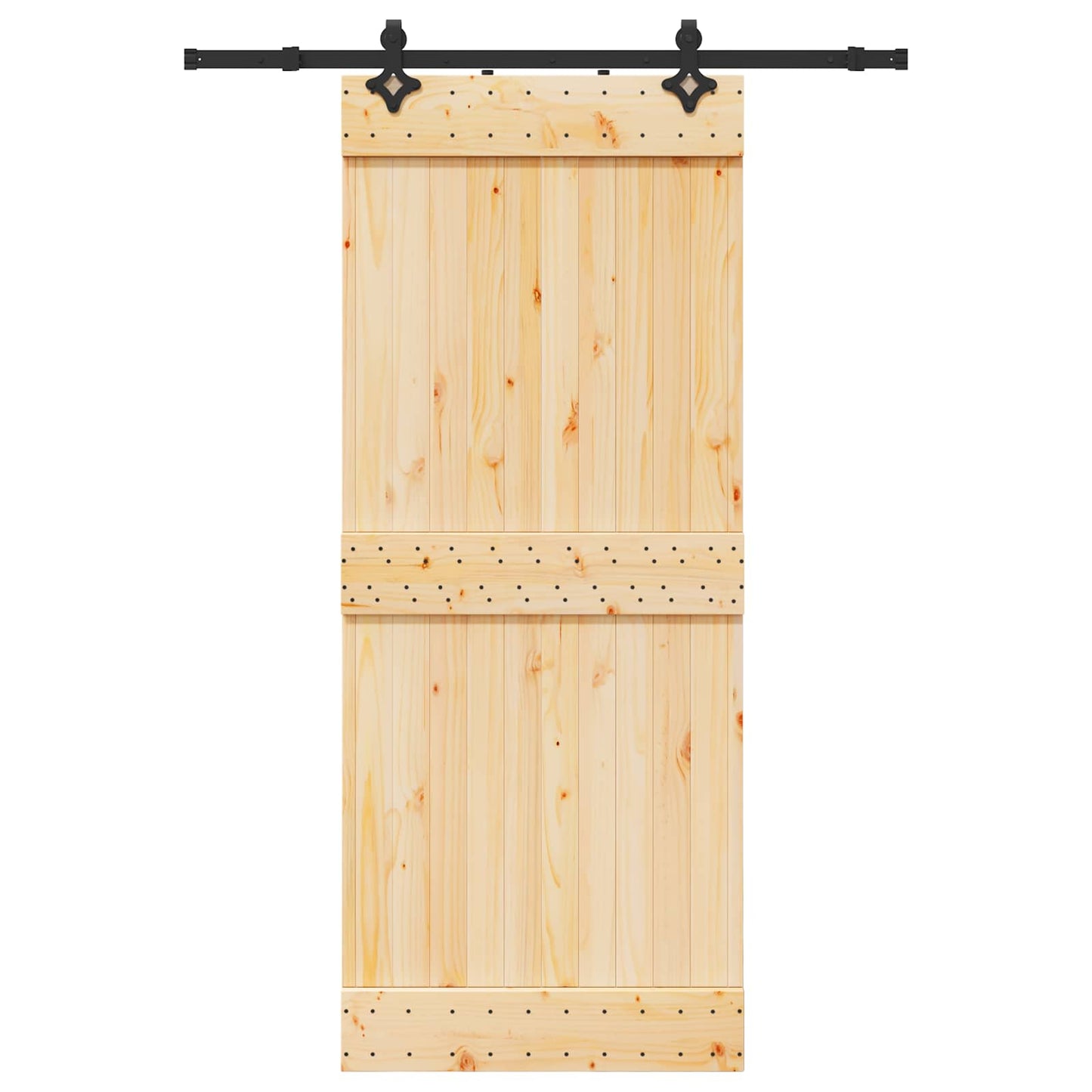 Schiebetür NARVIK Natürlich und Schwarz 85 x 210 cm (152,5 cm)