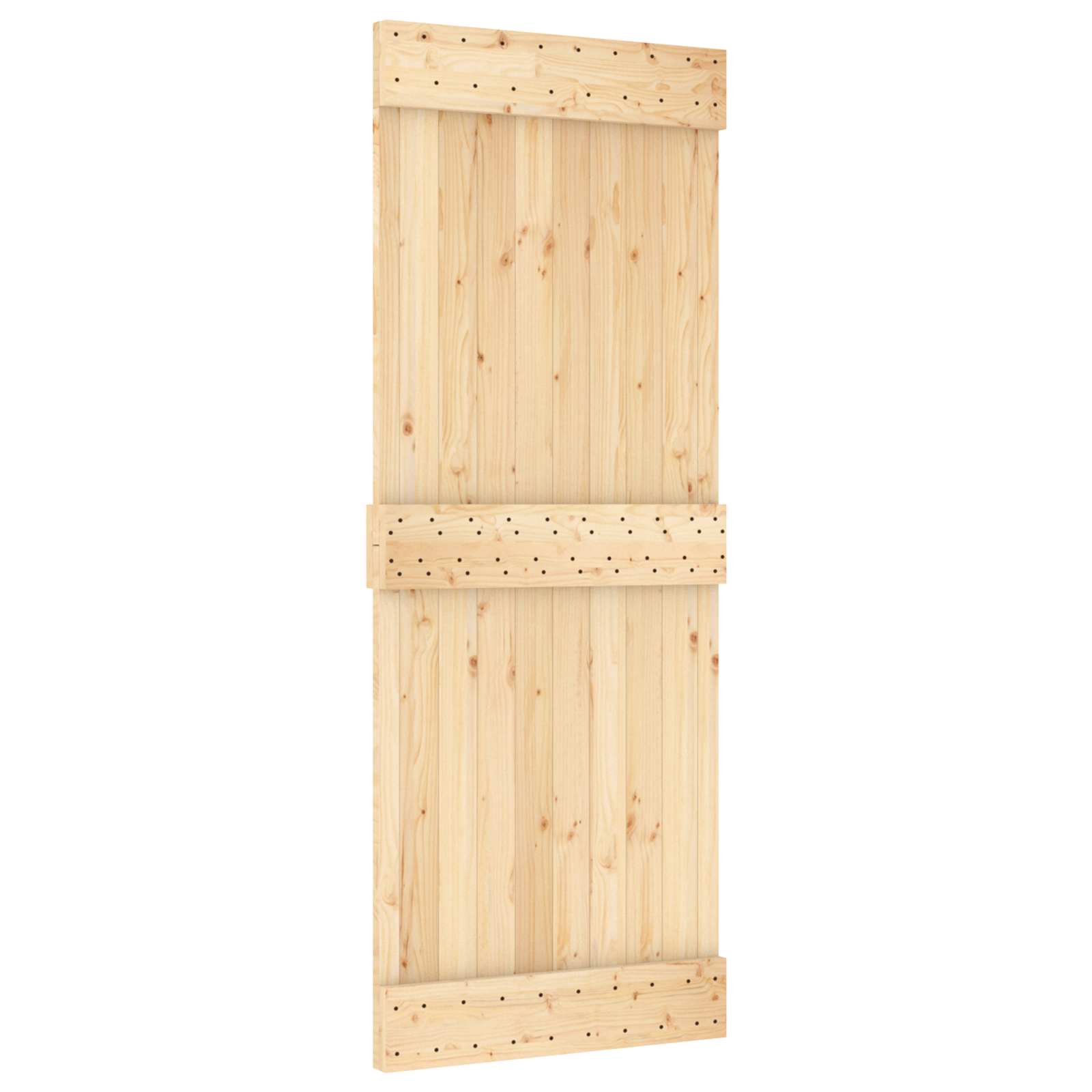 Schiebetür NARVIK Natürlich und Schwarz 80 x 210 cm (213,5 cm)